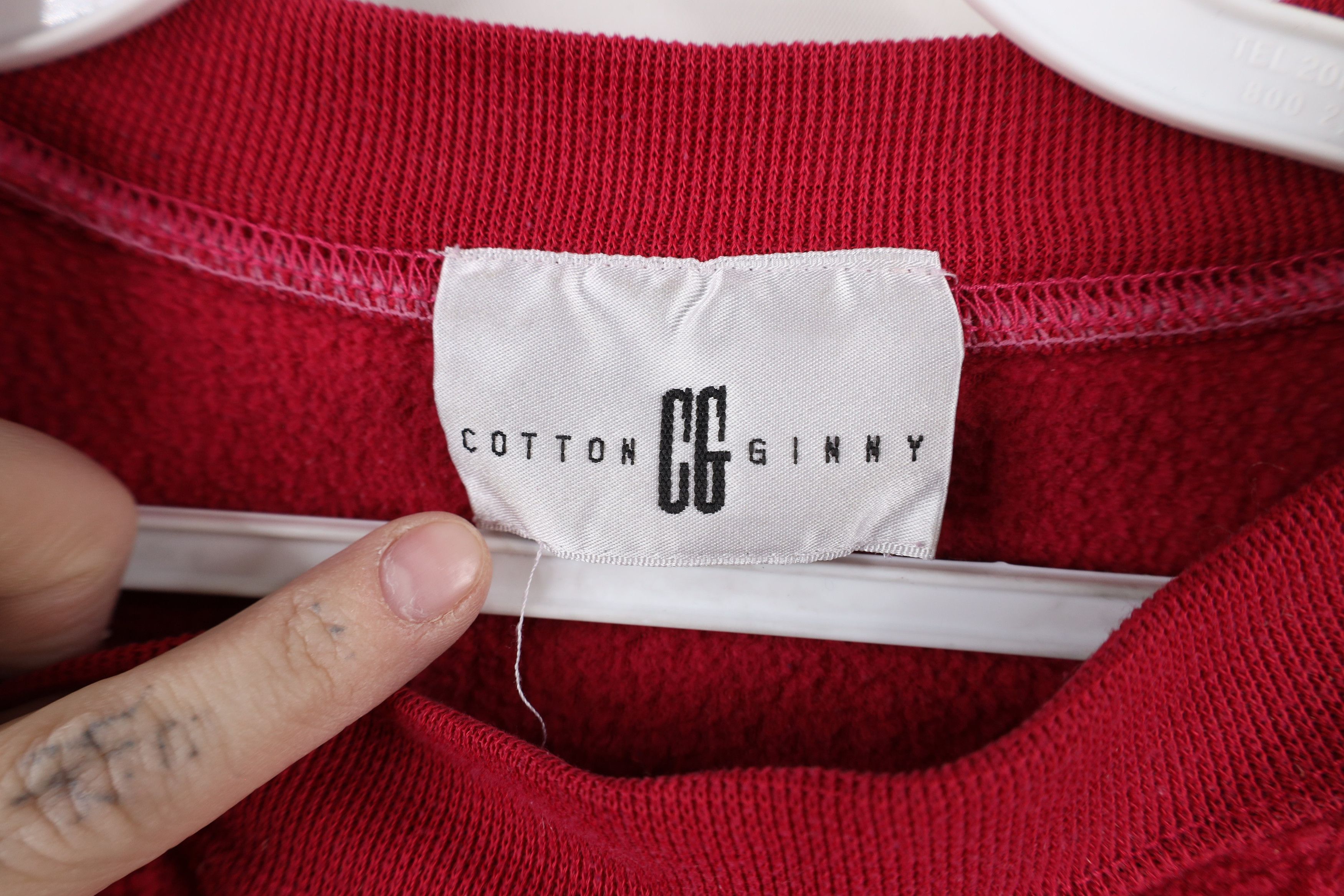 Vintage Vintage 90s Cotton Ginny Fleece Sweatshirt Pink USA Size XL / US 12-14 / IT 48-50 - 7 Thumbnail