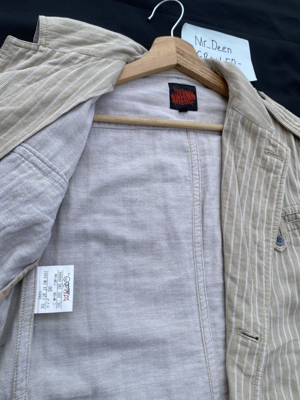 Jean Paul Gaultier Rare Vintage Jean Paul Gaultier JPG Stripes Cotton Jacket Size US M / EU 48-50 / 2 - 14 Thumbnail