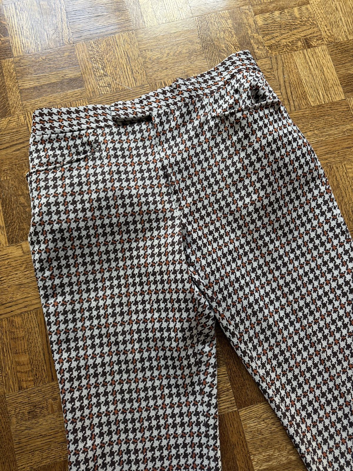 Vintage Vintage 70s Houndstooth Flared Bell Bottoms Trousers Size US 36 / EU 52 - 5 Thumbnail