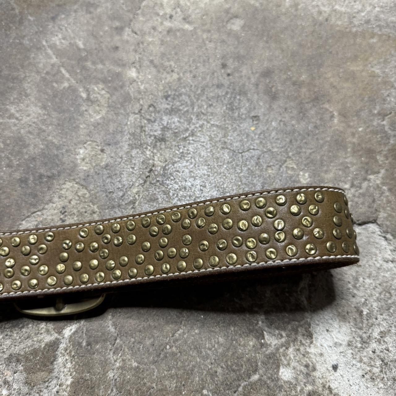 Other Grunge Punk Brown Belt With Bronze Studs Size 30 - 5 Thumbnail