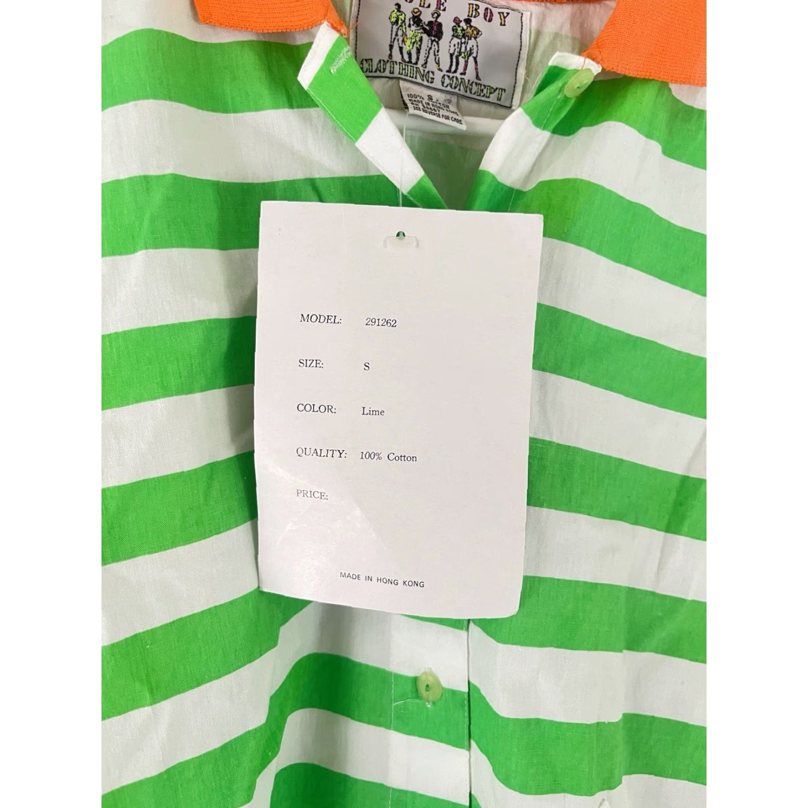 Bugle Boy VINTAGE Bugle Boy T-Shirt Womens Small Cropped Short Sleeve Collared 90s Green NWT Cotton 23" Long 20.5" Across 8.5" Sleeves Womens Size S / US 4 / IT 40 - 2 Thumbnail