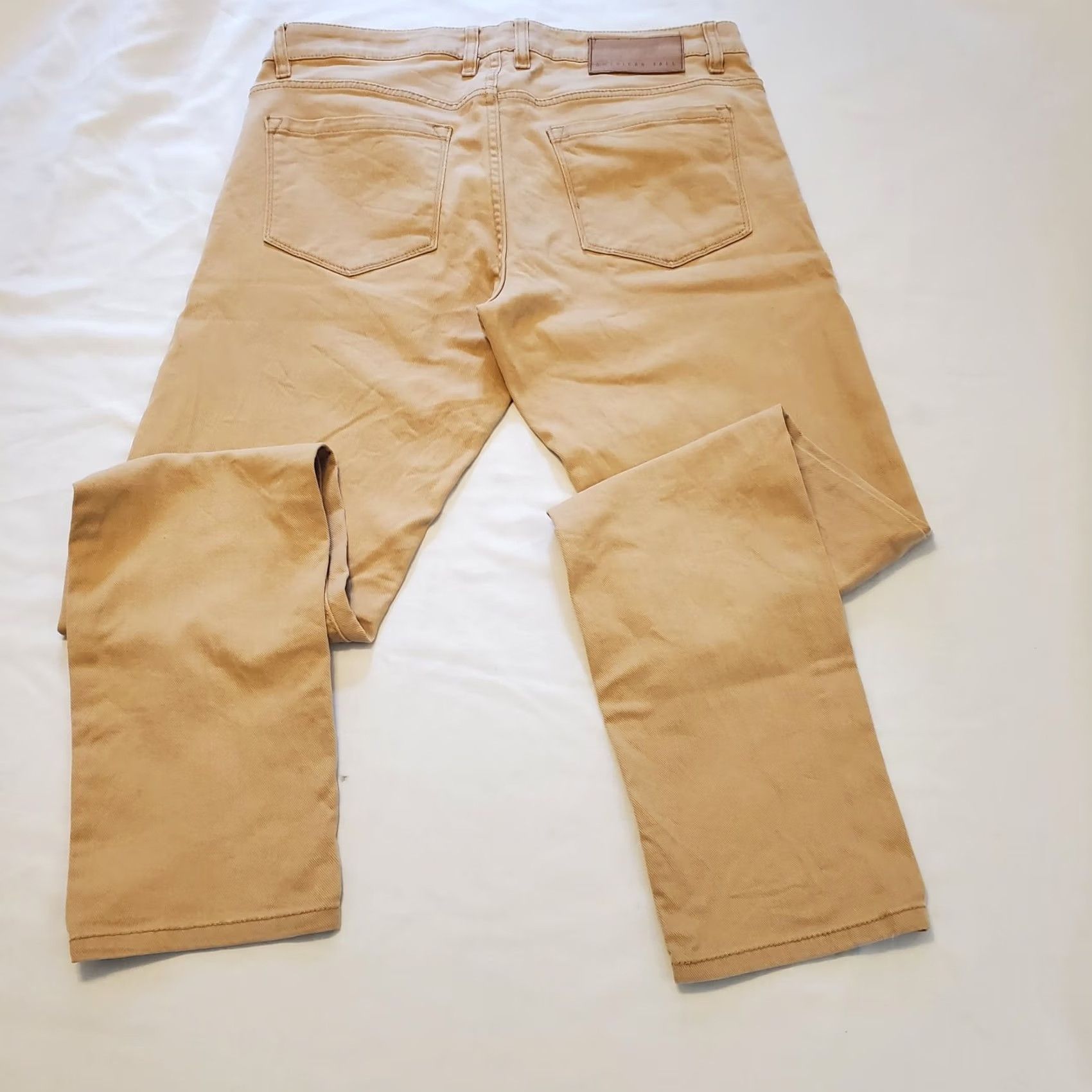 Vintage American Tall Men's Brown 34x35 Tapered Fit Chino Pants Denim Size US 34 / EU 50 - 5 Thumbnail