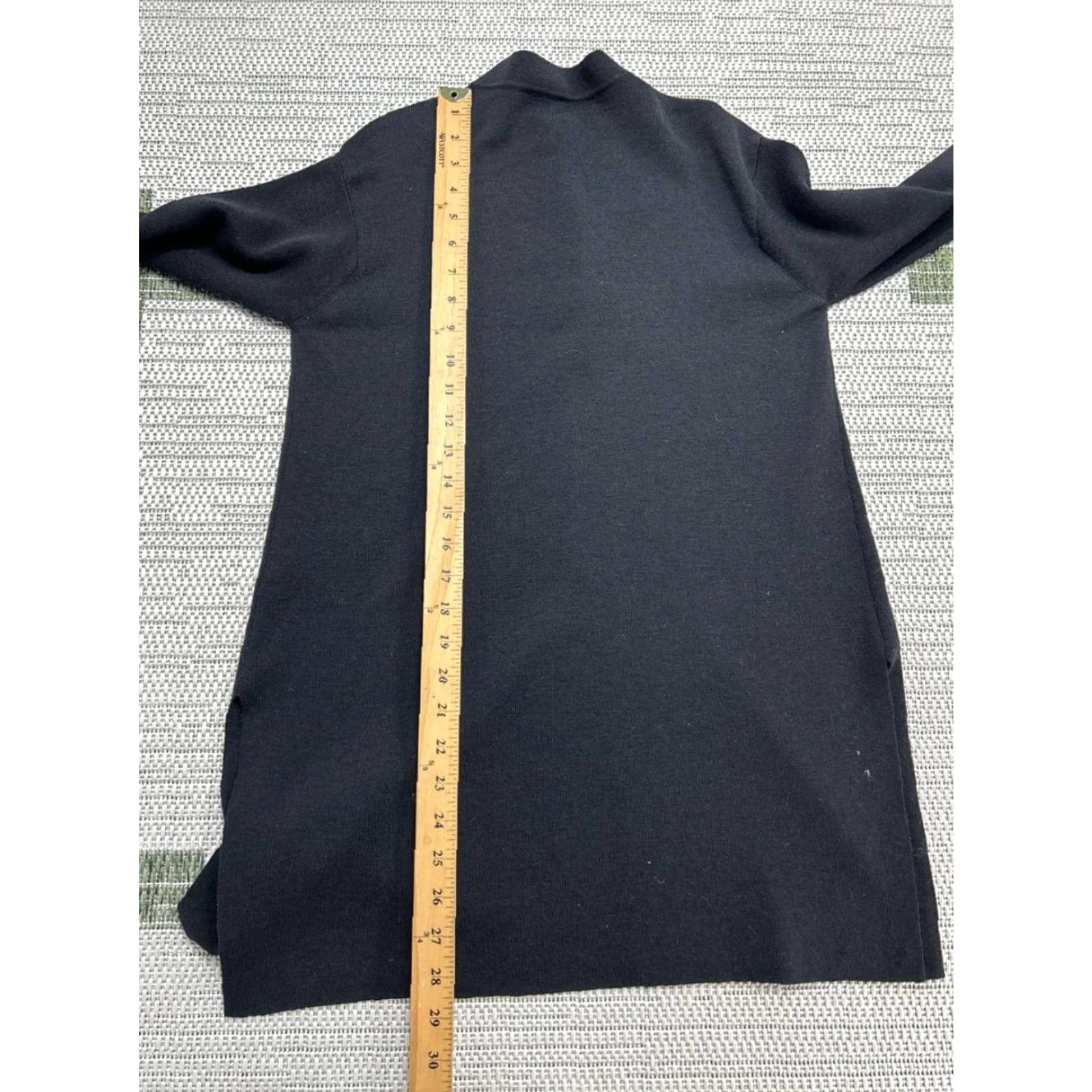 Eileen Fisher Eileen Fisher Cardigan Sweater Womens XS Black Wool Knit Crew Neck Long Sleeve Casual Vintage: No Size XS / US 0-2 / IT 36-38 - 7 Thumbnail