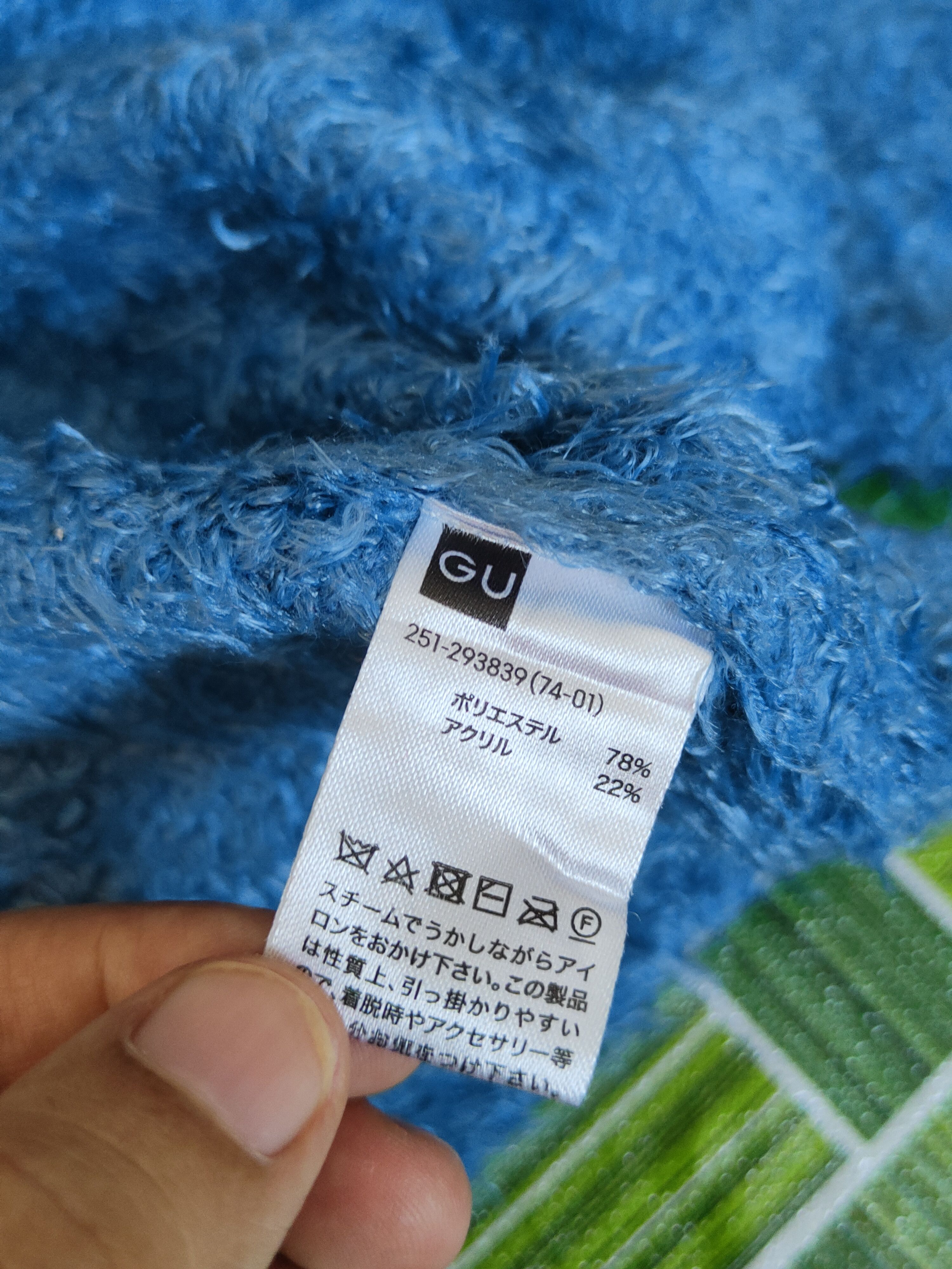 GU GU Blue Shag Shaggy Fur Mohair Knitwear #S1931 Size XS / US 0-2 / IT 36-38 - 12 Thumbnail