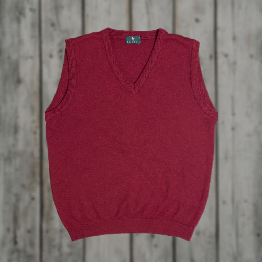 Asics VINTAGE IY Basics Red Vest Sleeveless Knit Sweater Size Medium Shirt Womens Size US M / EU 48-50 / 2 - 1 Thumbnail