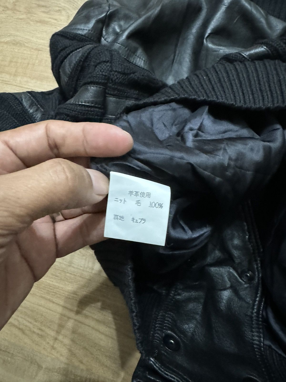 Issey Miyake VINTAGE PARIENNE KNIT LEATHER JACKET Size L / US 10 / IT 46 - 4 Thumbnail