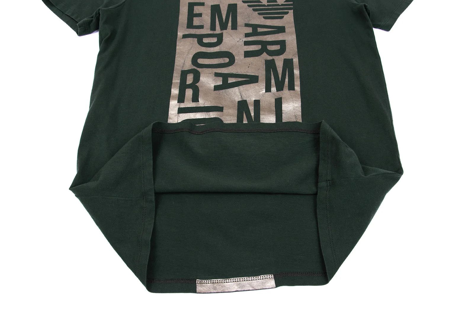 Emporio Armani Logo Foil Print T-Shirt in Dark Green 170/88A Size US S / EU 44-46 / 1 - 9 Thumbnail