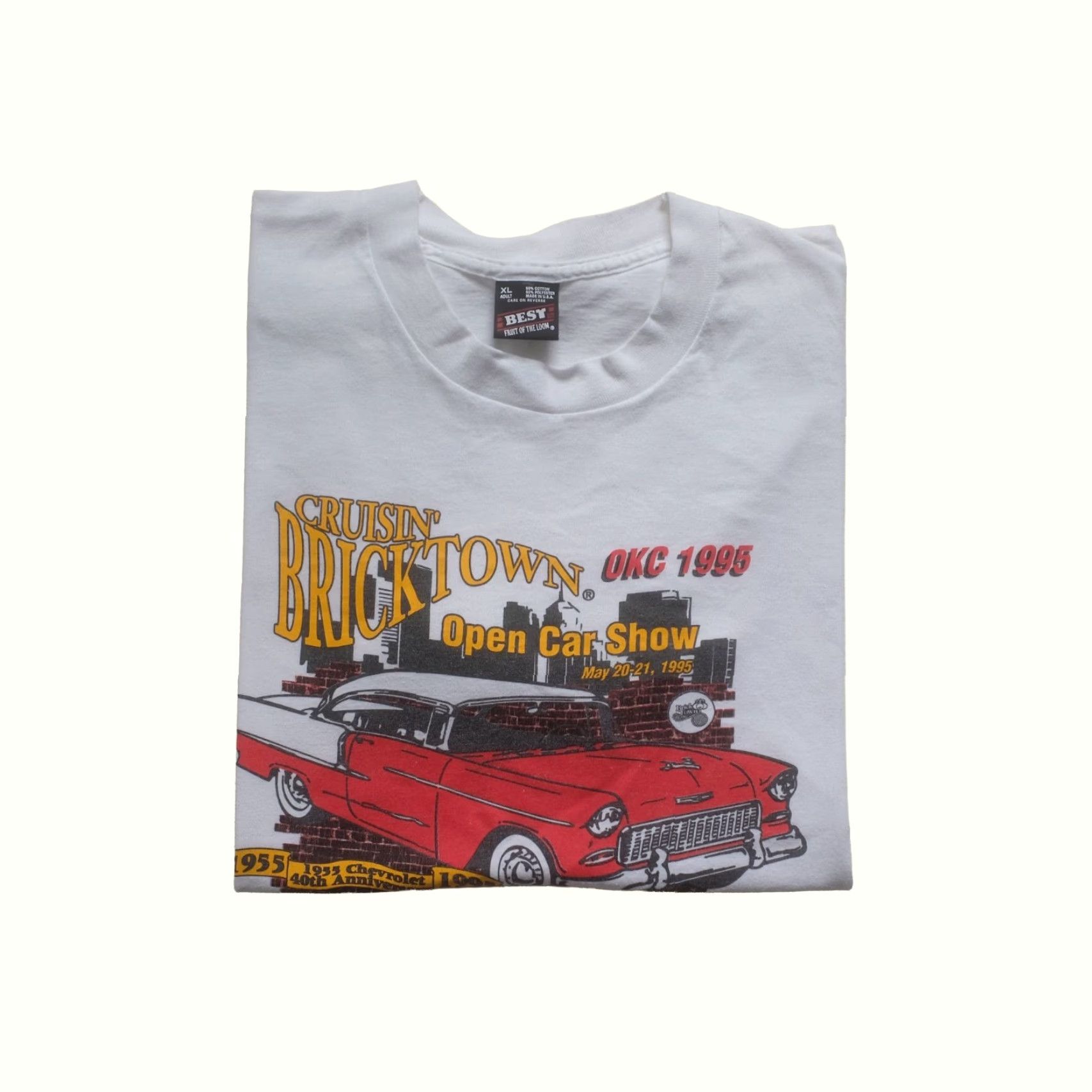 Fruit Of The Loom VINTAGE Fruit of the Loom 90s Chevrolet Chevy Corvette USA Made Bricktown Graphic T Shirt XL Size US XL / EU 56 / 4 - 2 Thumbnail