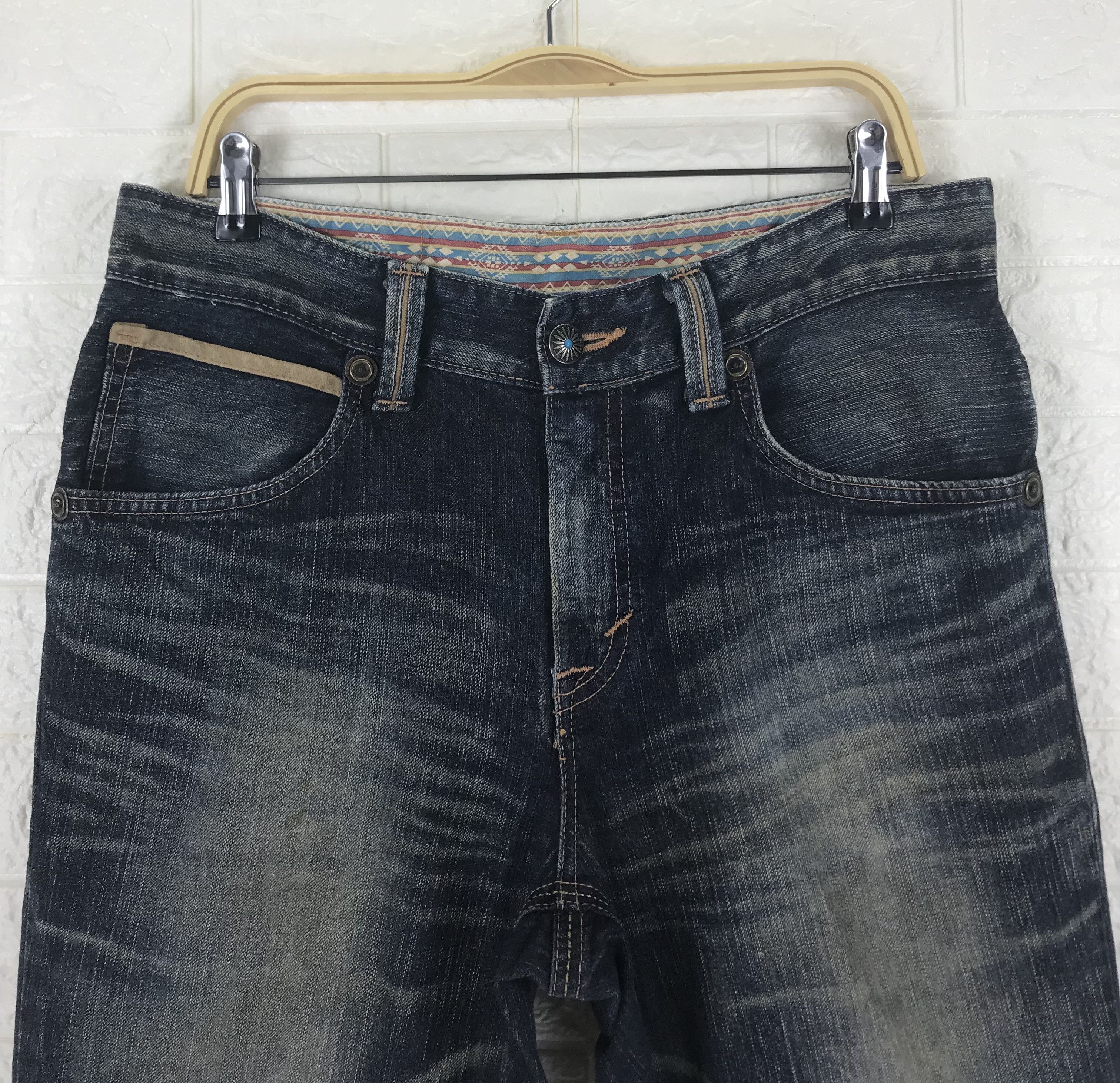 Edwin Vintage Edwin 441 XVS Mud Wash Flare Jeans Distressed Denim Size US 32 / EU 48 - 2 Thumbnail