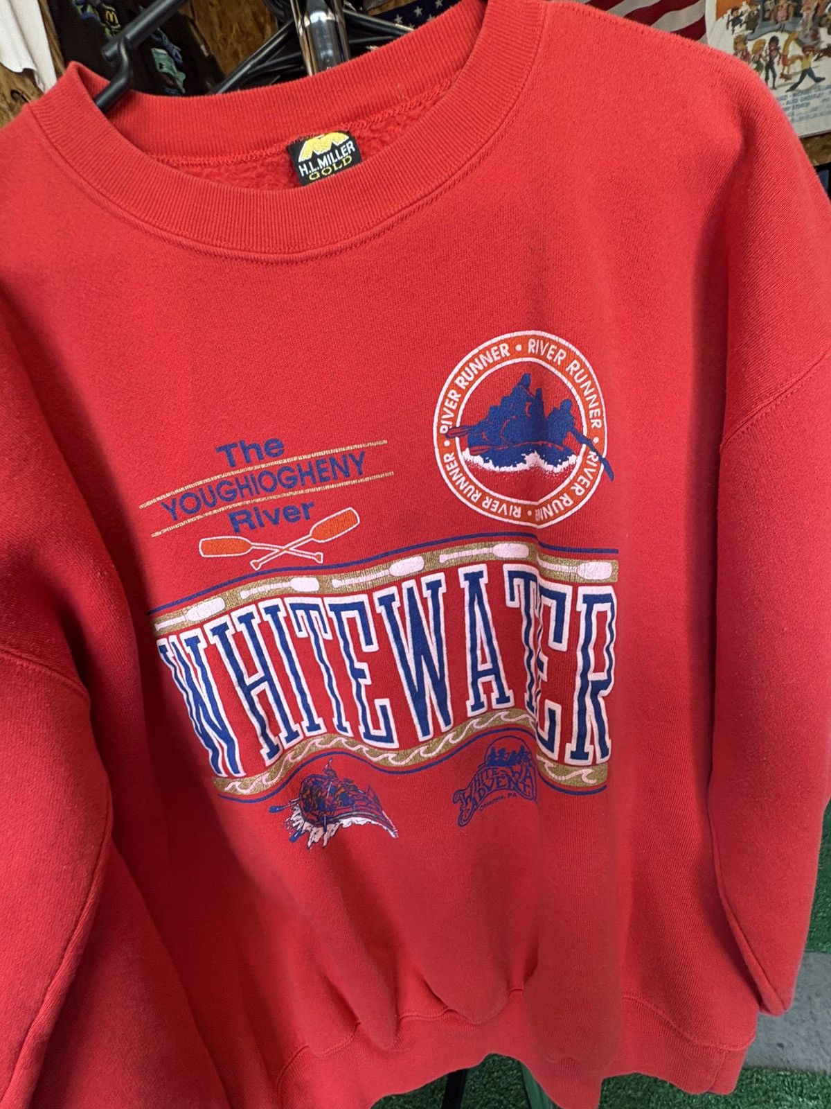 Vintage Vintage 1990's Whitewater Crewneck Sweatshirt Size US XL / EU 56 / 4 - 2 Thumbnail