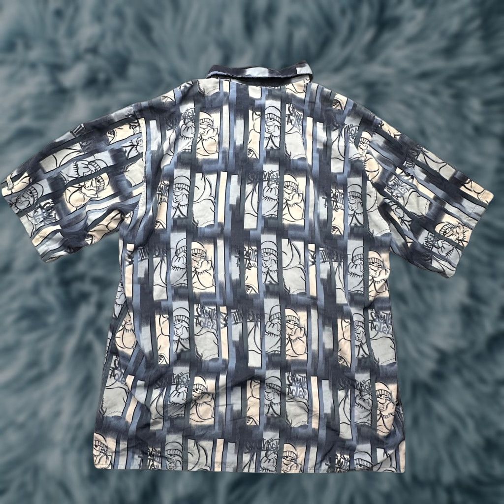 Southpole VINTAGE Southpole AOP Hip Hop Button Up Short Sleeve Shirt Mens XXL Blue Size US XXL / EU 58 / 5 - 1 Thumbnail
