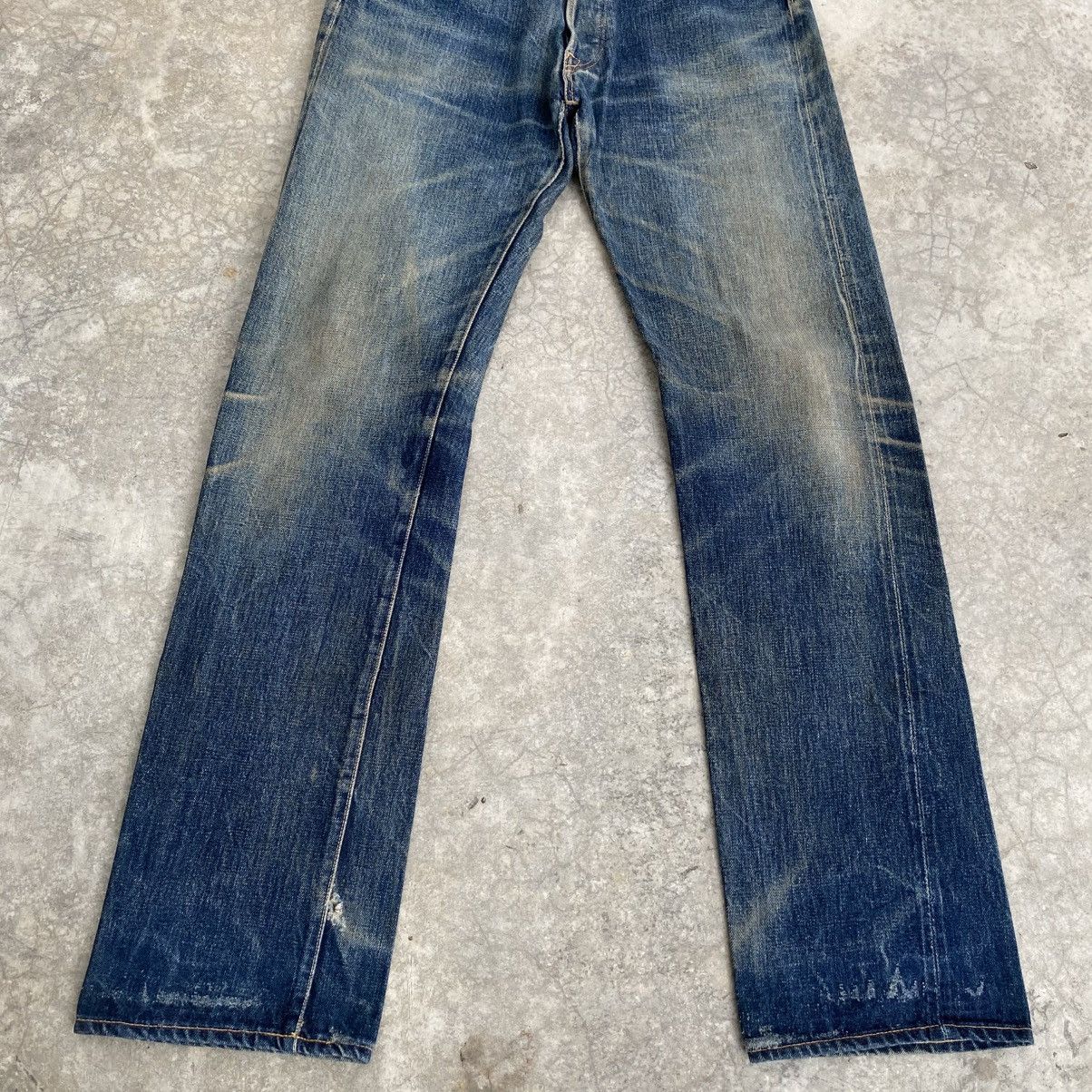 Denime Vintage 90’s Denime Faded Blue Distressed Selvedge Jeans Size US 30 / EU 46 - 5 Thumbnail