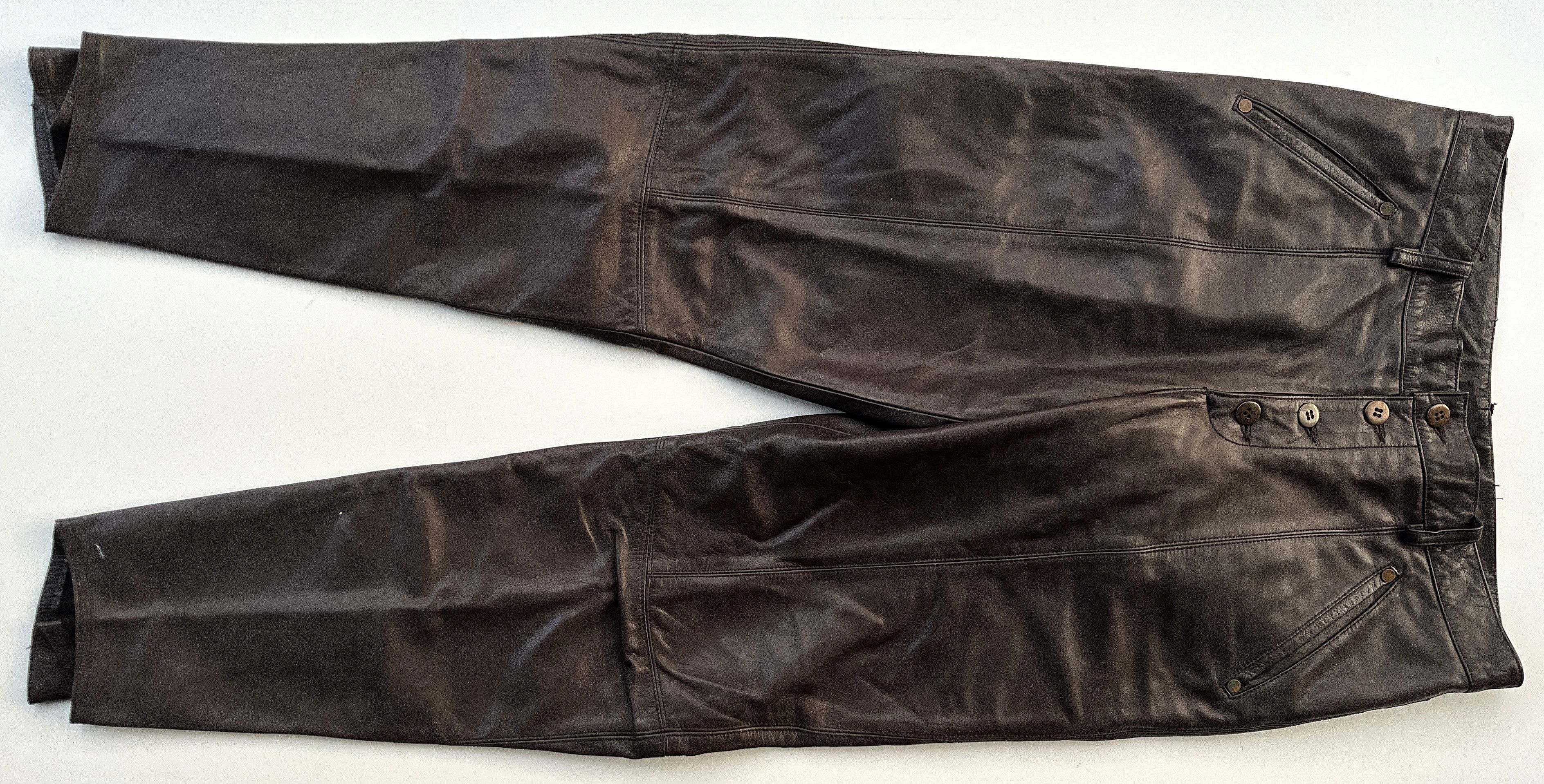 Leather Pants BLACK DIONISO sz. EU 48