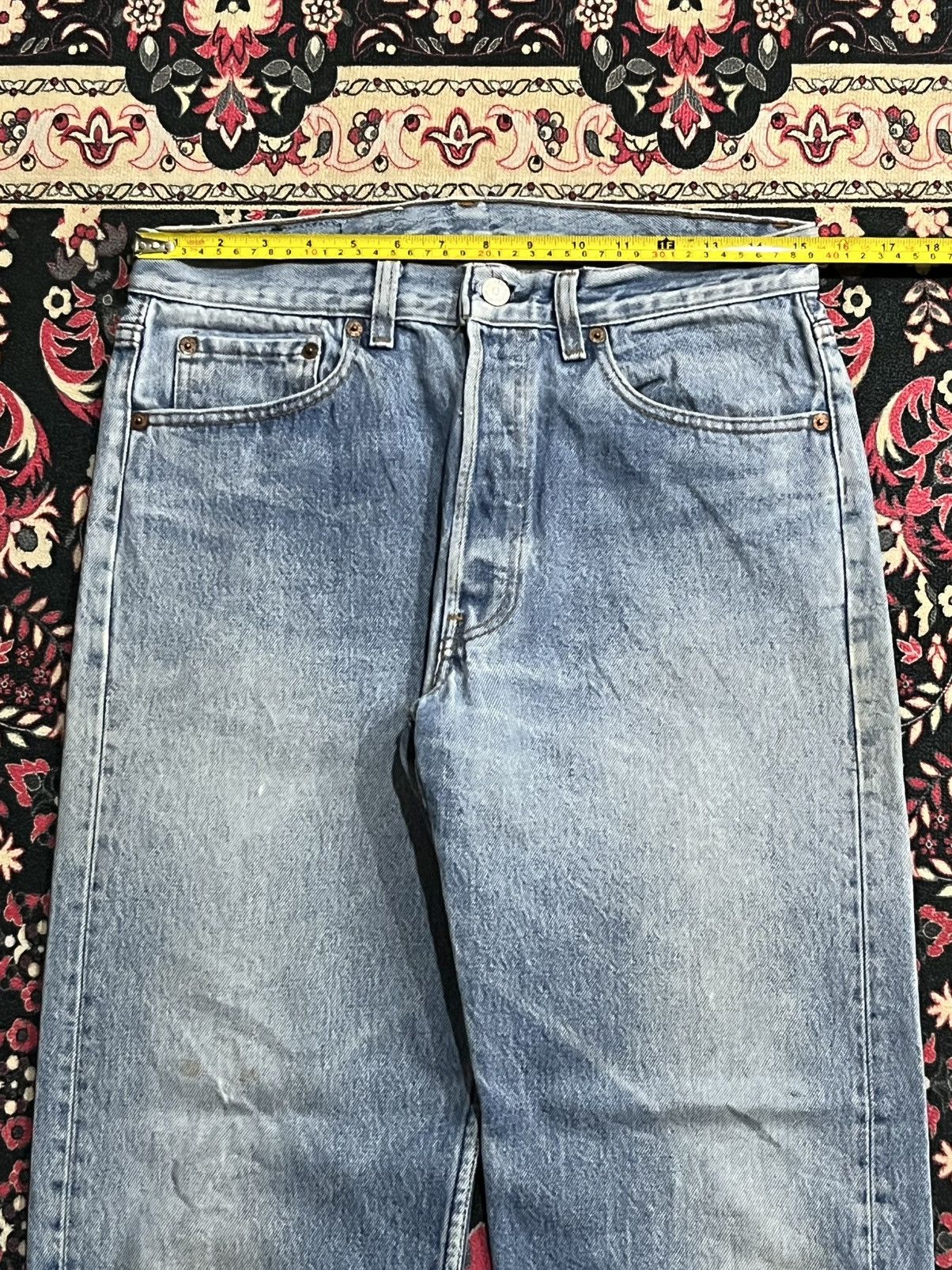 Levi's Vintage Y2K Levi’s 501 Blue Washed Straight Leg Jeans Size US 33 - 14 Thumbnail
