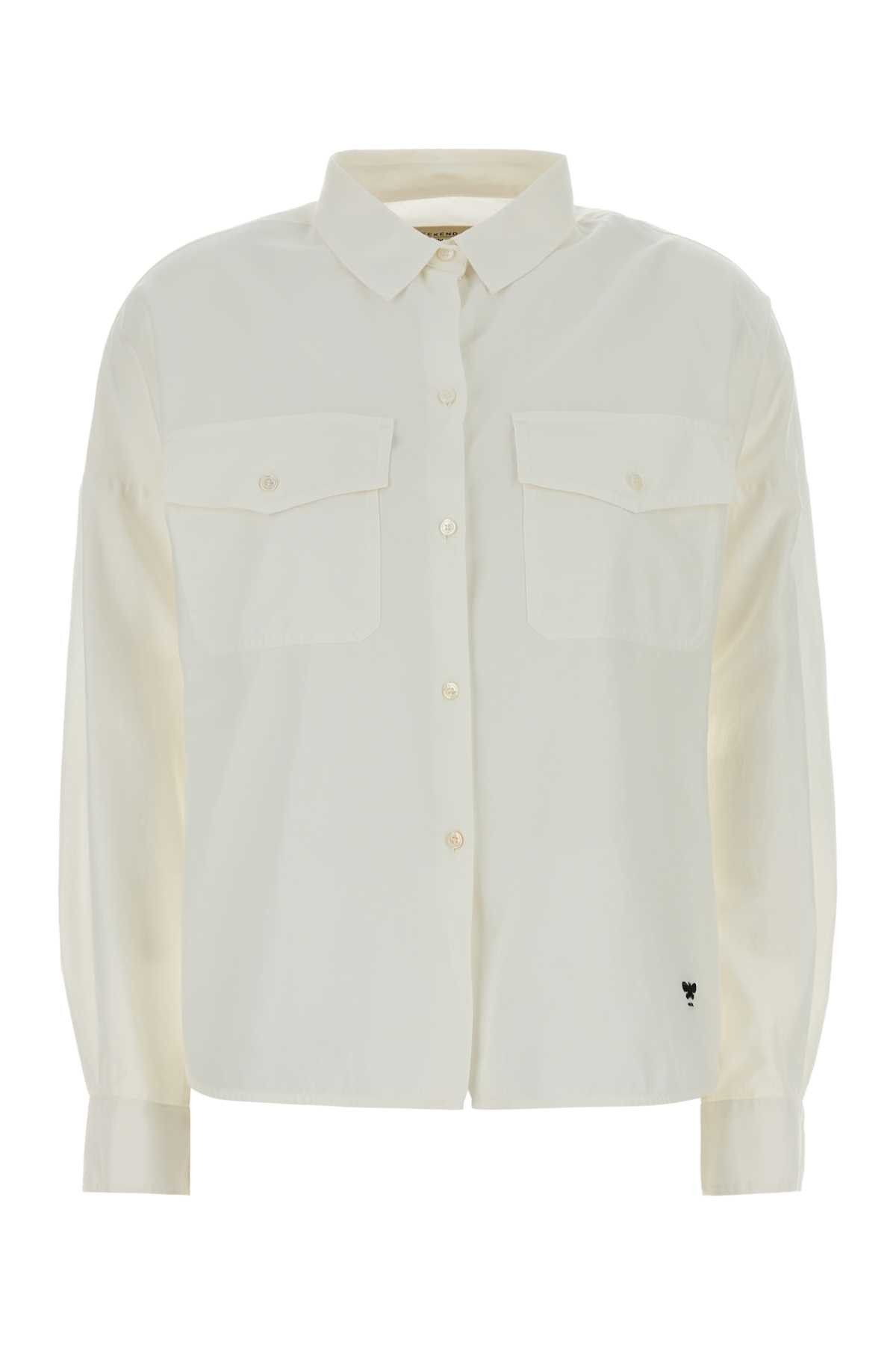 Weekend Max Mara White Oxford Pesi Shirt Size S / US 4 / IT 40 - 1 Thumbnail