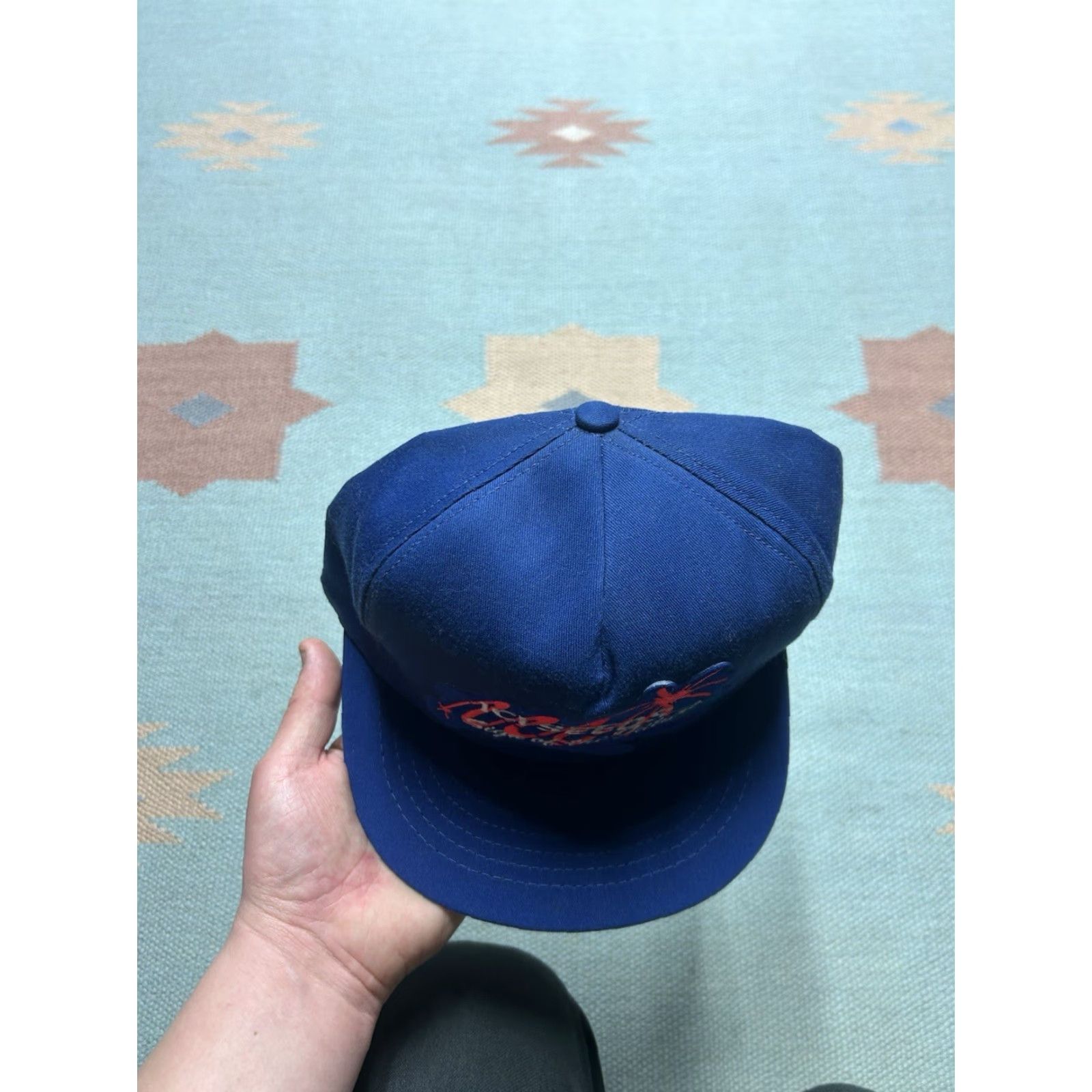 Vintage VINTAGE Swingster Snapback Hat Cap Men Adjustable USA Blue ICI Seeds Sign of the Future Made in USA 80s Size ONE SIZE - 3 Thumbnail