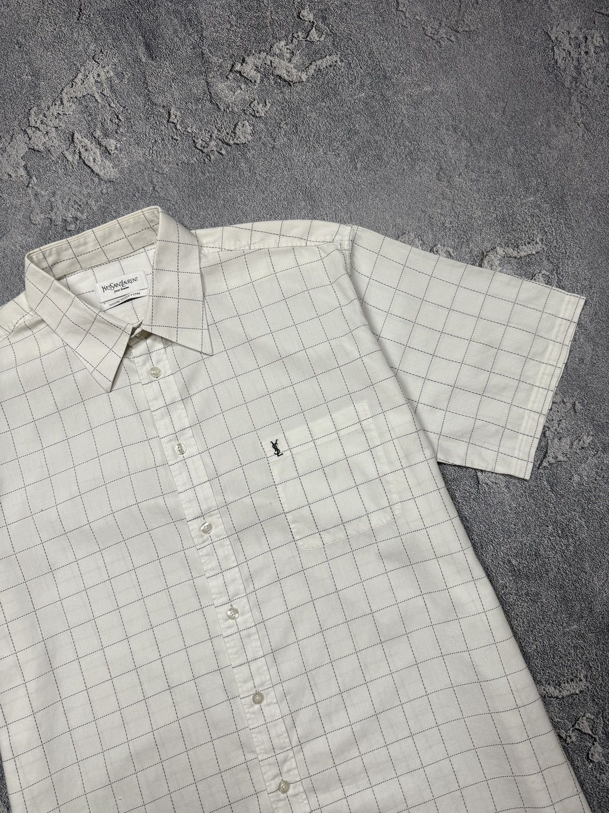 Yves Saint Laurent Vintage Yves Saint Laurent YSL Shirt Button Up Size US XL / EU 56 / 4 - 2 Thumbnail