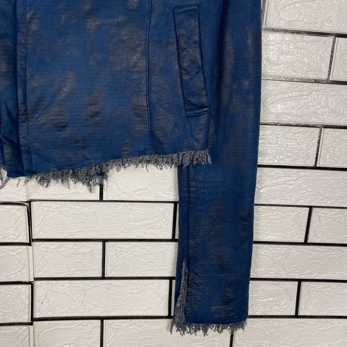 Japanese Brand Cropped Parachute Leather Jacket Spiralgirl Faux Fur Blanket Size M / US 6-8 / IT 42-44 - 6 Thumbnail