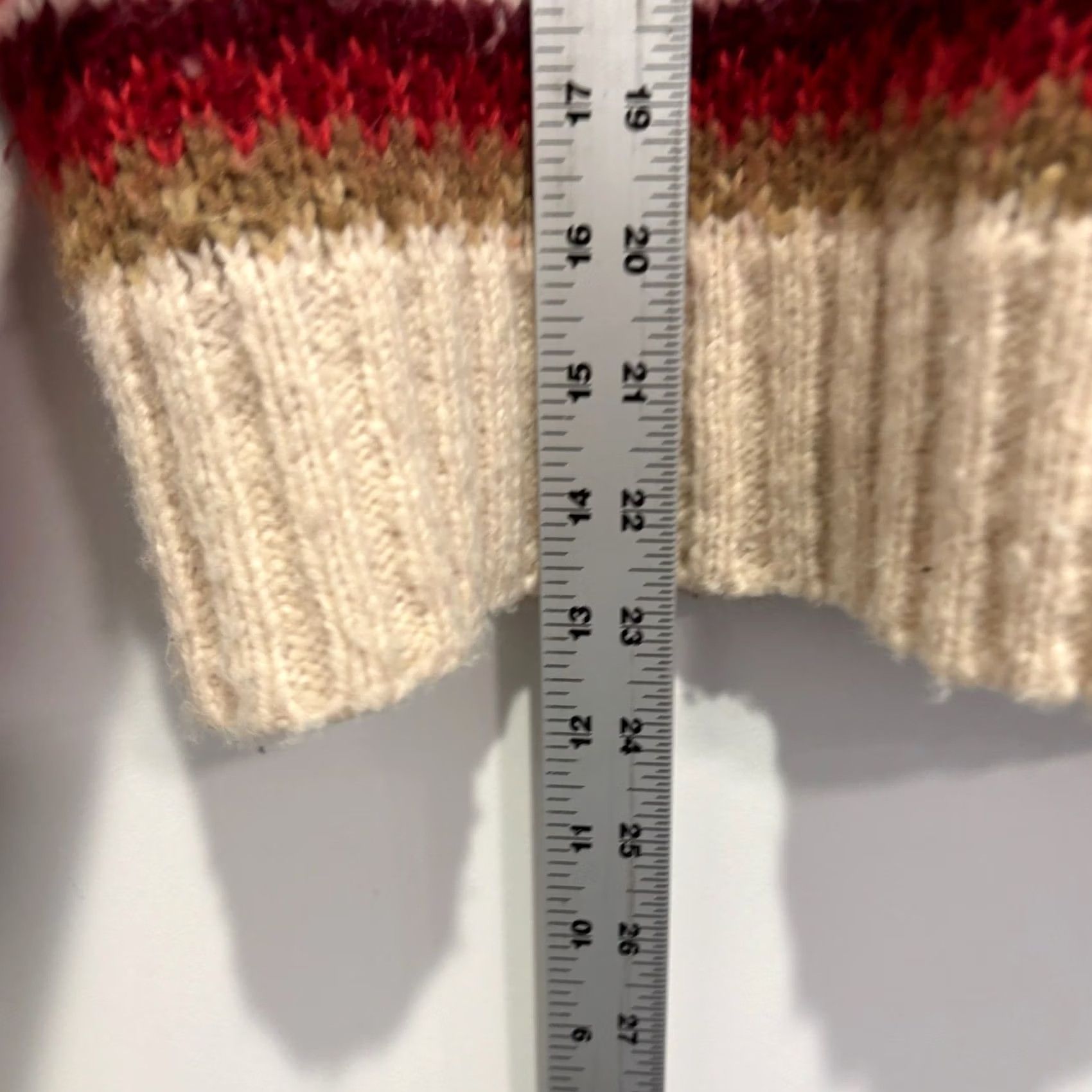 J.Crew J.Crew VTG Womens Wool Mohair Blend Fair Isle Crewneck Sweater Cream Red Medium Size M / US 6-8 / IT 42-44 - 5 Thumbnail