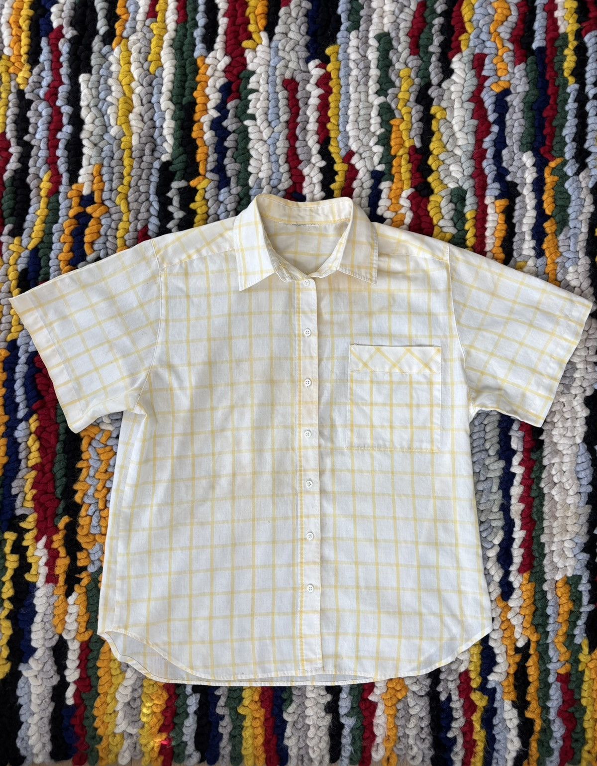 Vintage Vintage Plaid 1970s Short Sleeve Button Up Size US S / EU 44-46 / 1 - 1 Thumbnail