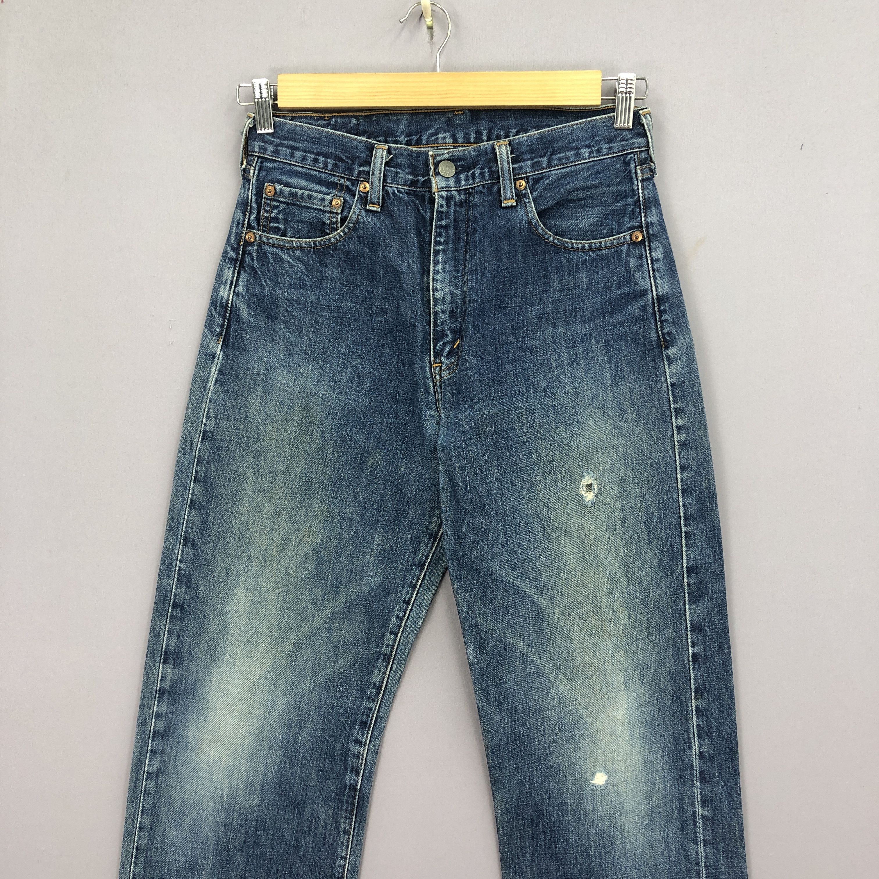 Levi's × Vintage Vintage Levis 504z Selvedge Jeans Faded Ripped Denim Size 28" / US 6 / IT 42 - 5 Thumbnail