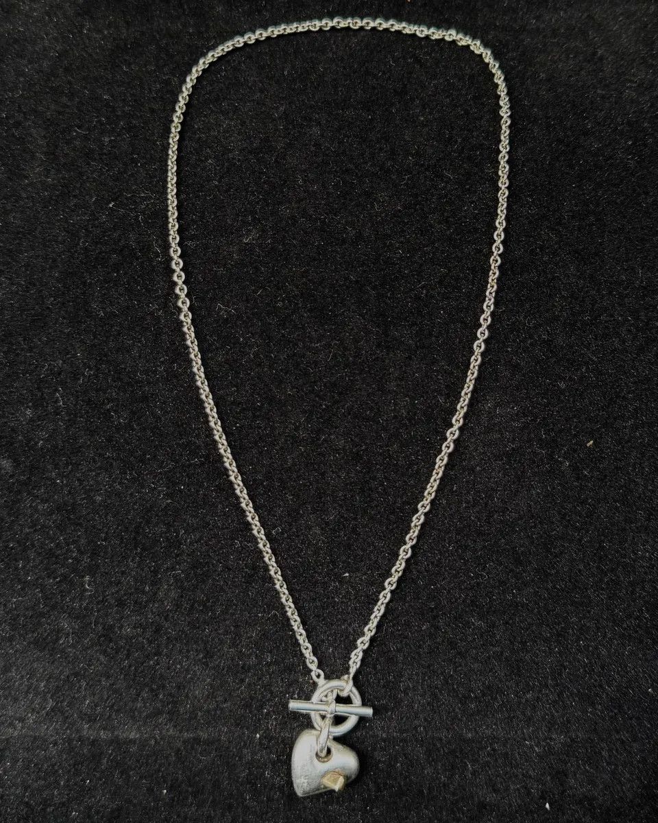 VINTAGE HERMES エルメス heart chain necklace