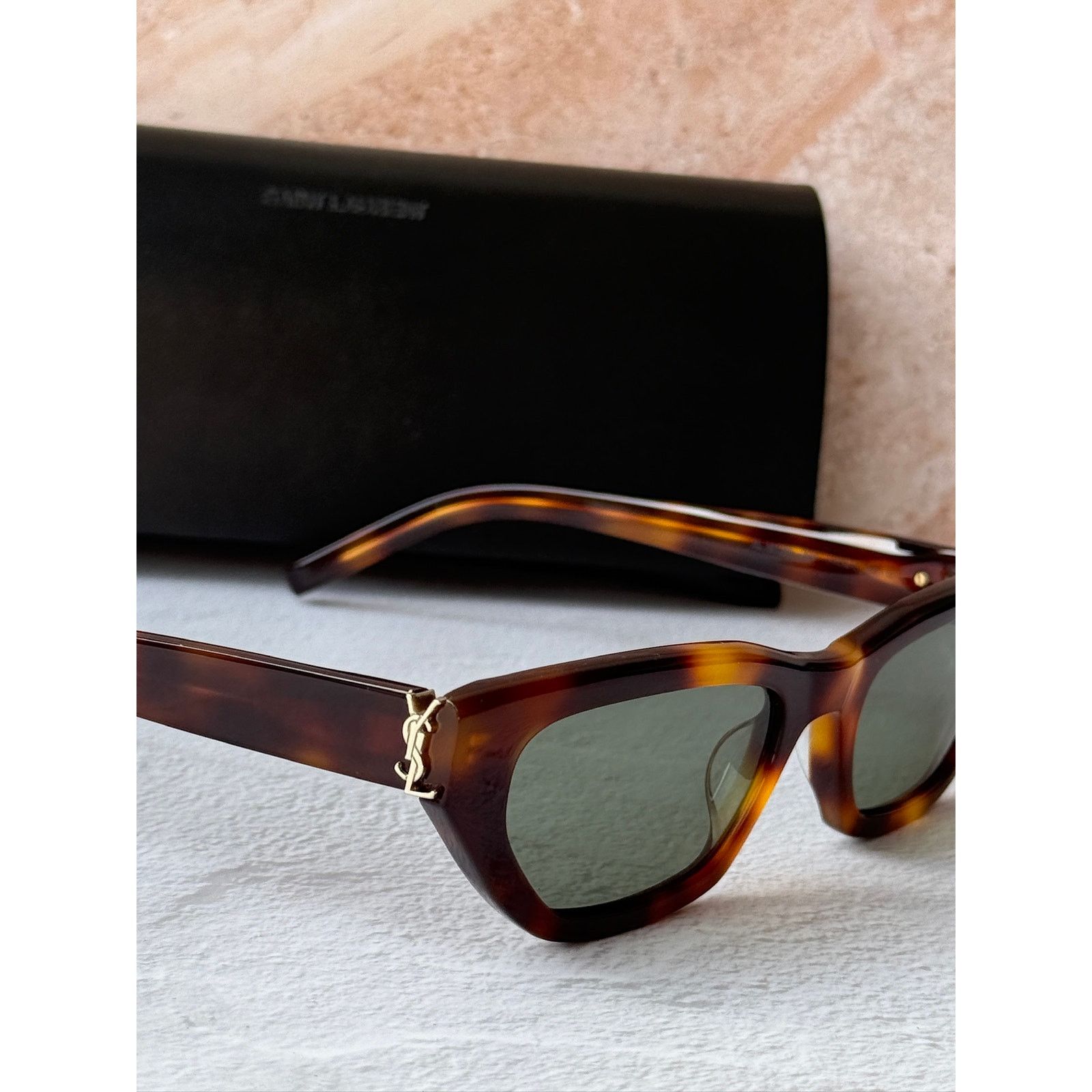 NEW SAINT LAURENT SL M126 003 WOMEN HAVANA SUNGLASSES SLM126 003 Saint Laurent SLM126 003 Sunglasses Havana Cat Eye Frame main image 3