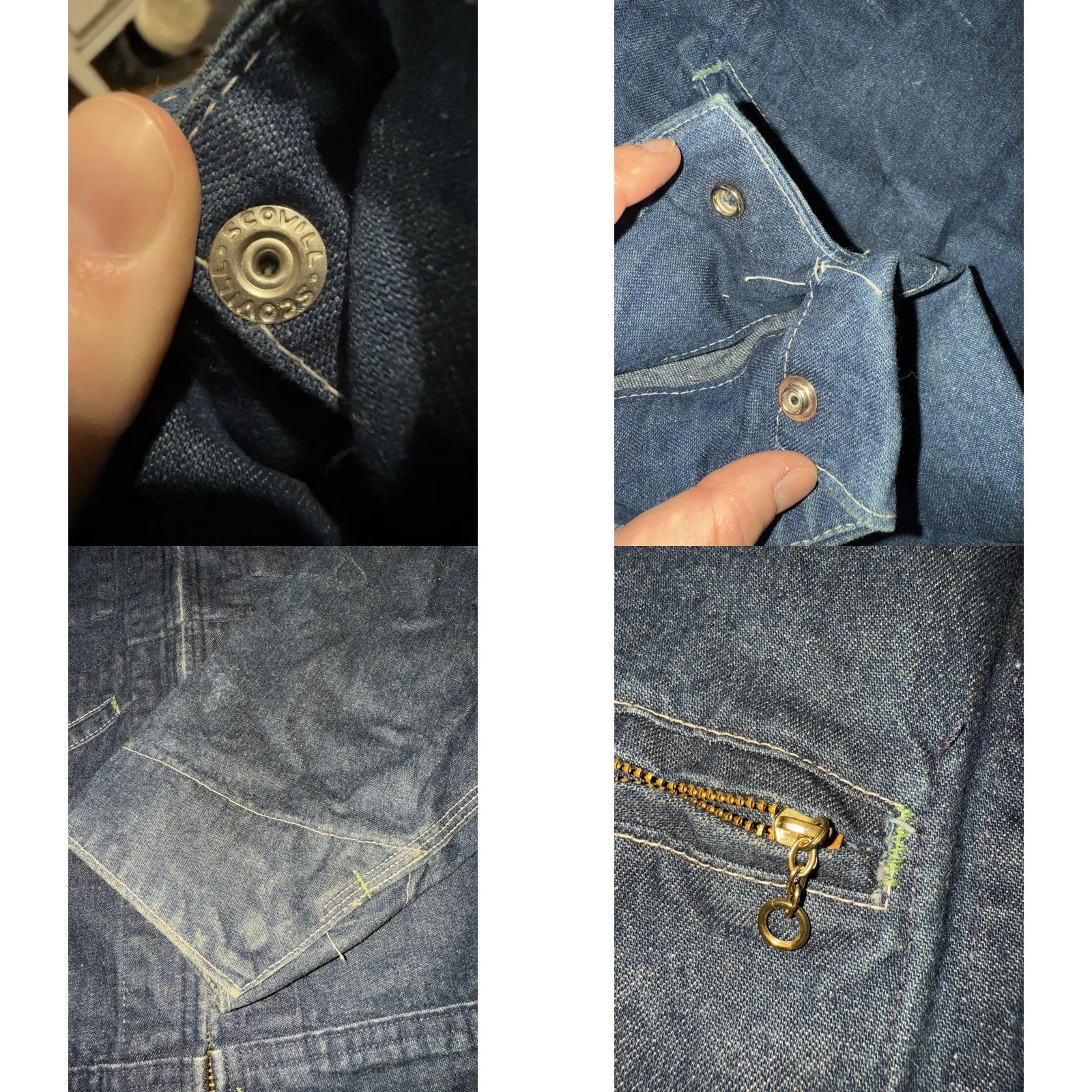 Denime VINTAGE Oshkosh Denim Chore Jacket Indigo Blue Size 40 1970s Workwear Barn Coat Mens / Womens Size US XXS / EU 40 - 9 Thumbnail