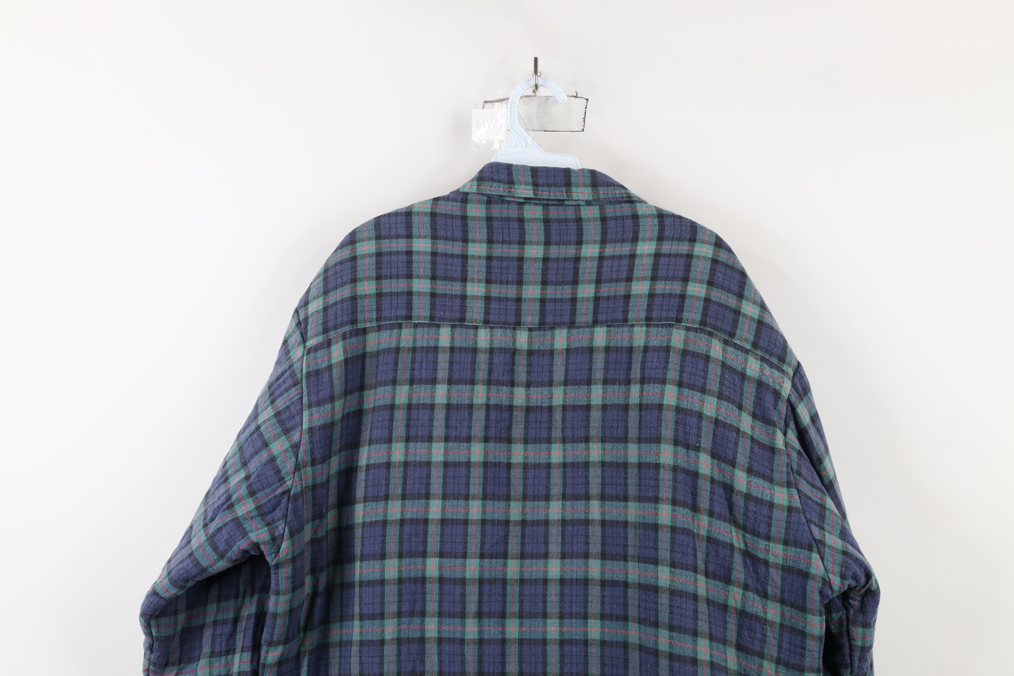 Vintage Vintage 90s Streetwear Quilted Flannel Button Shirt Jacket Size US XL / EU 56 / 4 - 13 Thumbnail