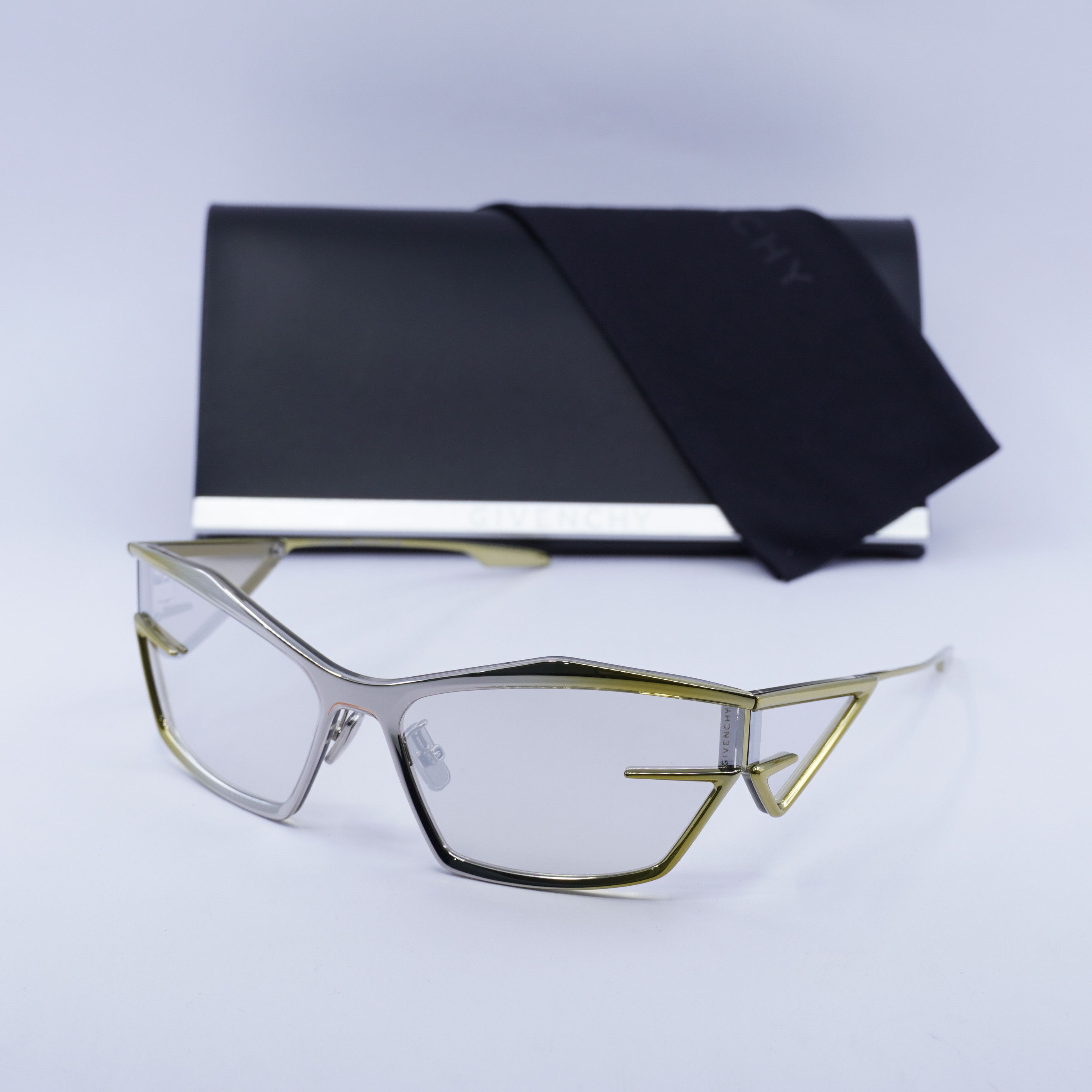 Givenchy GV40066U 39C Sunglasses Yellow Geometric Frame