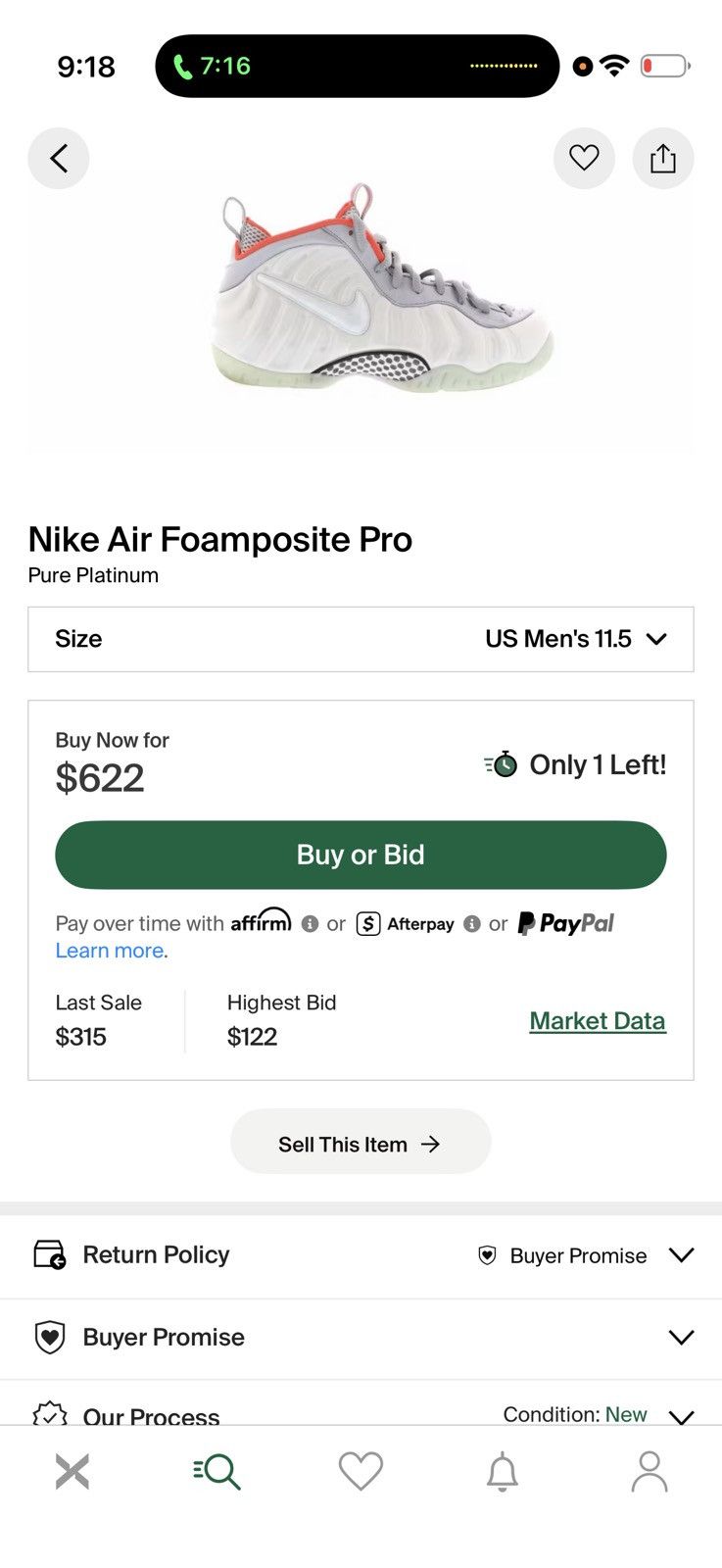 Nike Nike Foamposite pure platinum Size US 11.5 / EU 44-45 - 7 Thumbnail