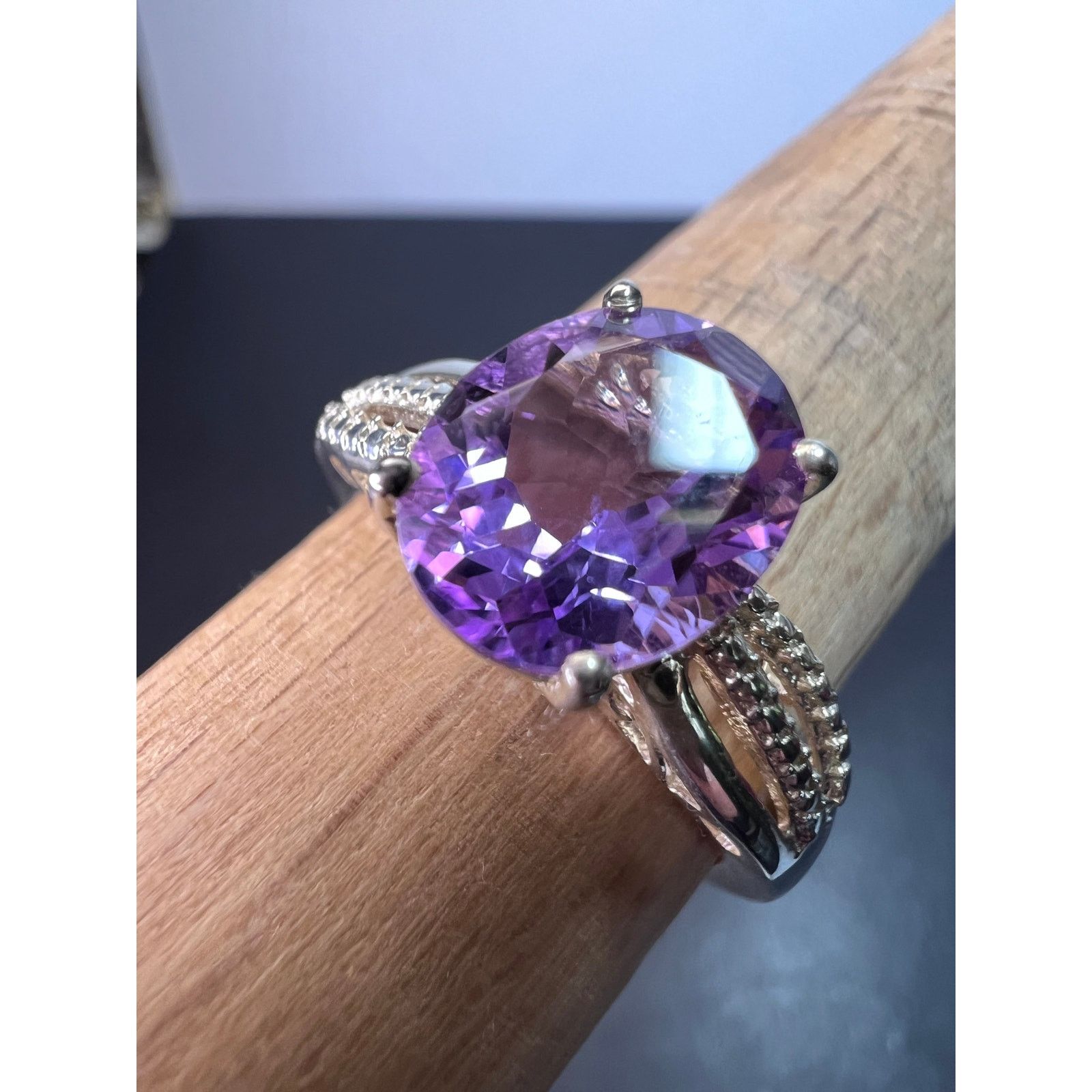 Other Amethyst sterling silver ring size 9 Size ONE SIZE - 1 Thumbnail