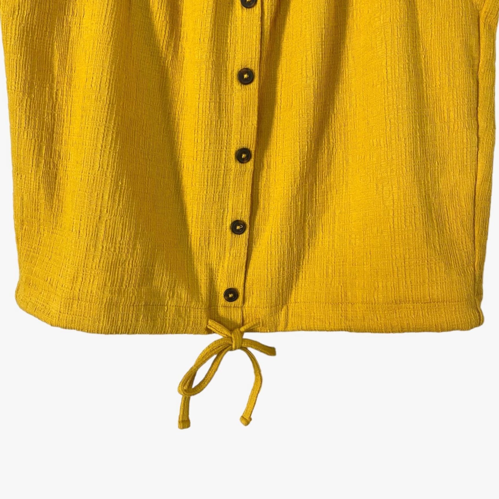 Madewell Madewell Texture & Thread Off The Shoulder Top Yellow Women's Small New Stretch Size S / US 4 / IT 40 - 6 Thumbnail