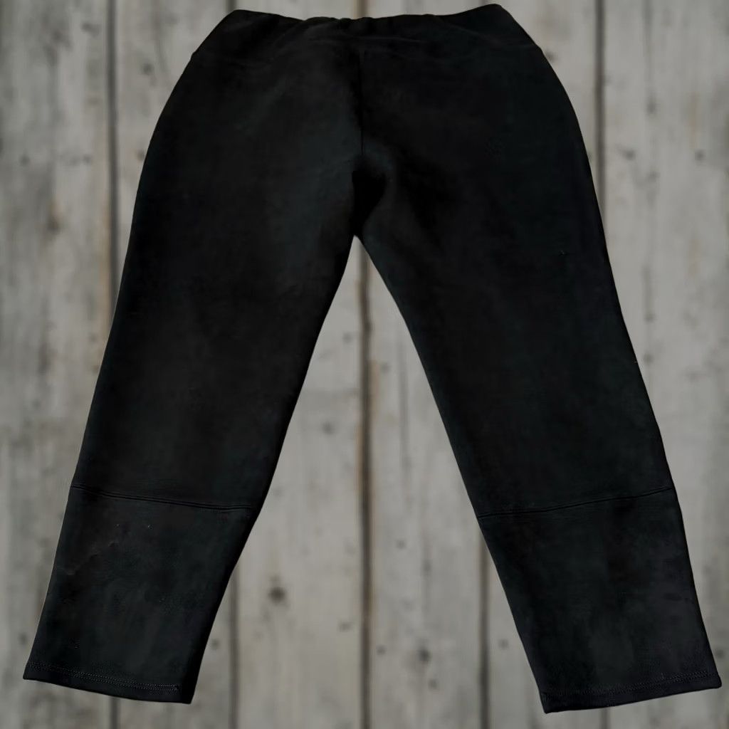 J. Jill J Jill Leggings Womens Plus Sz 2X Wearever Collection Pull On Faux Suede Stretch Black Size 40" / US 18 - 1 Thumbnail