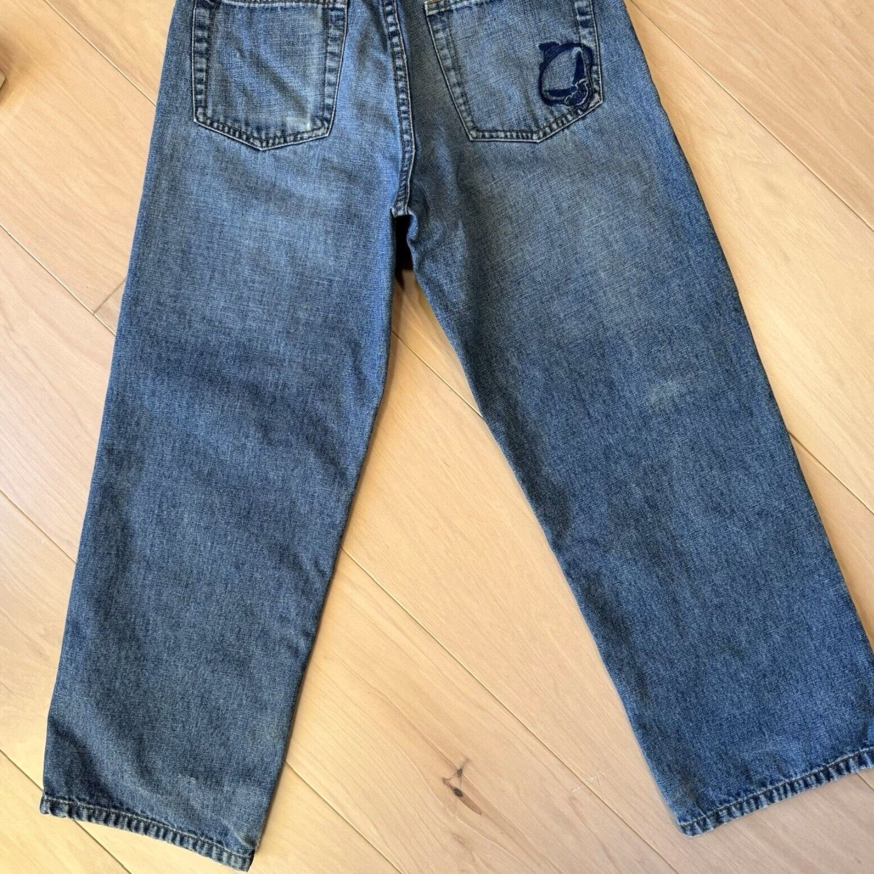 Denime VINTAGE Blind Jeans Skateboard 27 Blue Denim Straight Mens 501 American Western Punk Streetwear Denim Jeans TB Size US 27 - 7 Thumbnail