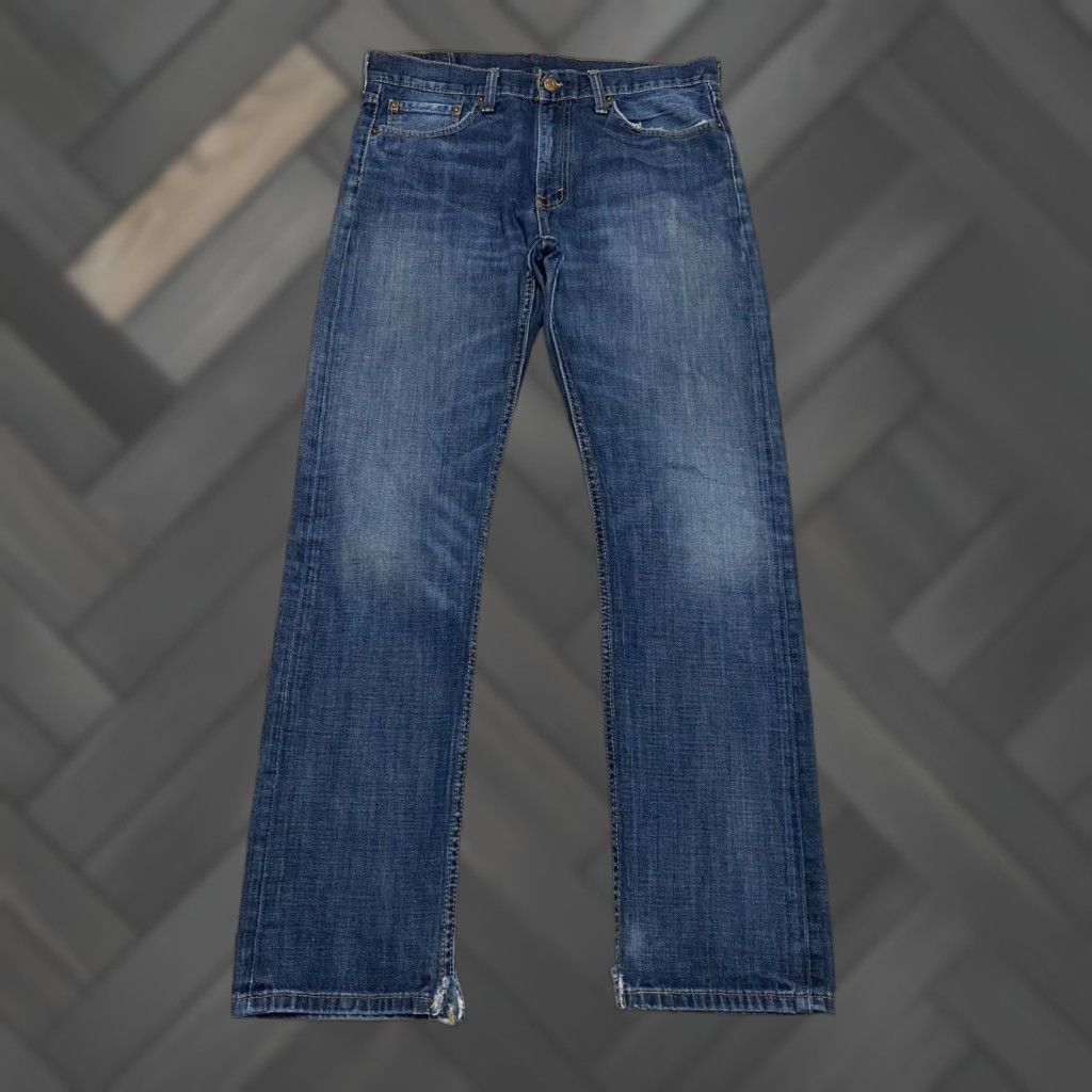 Levi's Levi's 513 Slim Straight Jeans Men's Blue 34×32 Denim 5-Pocket Regular Slim Medium Wash + Logo Size US 34 / EU 50 - 1 Thumbnail