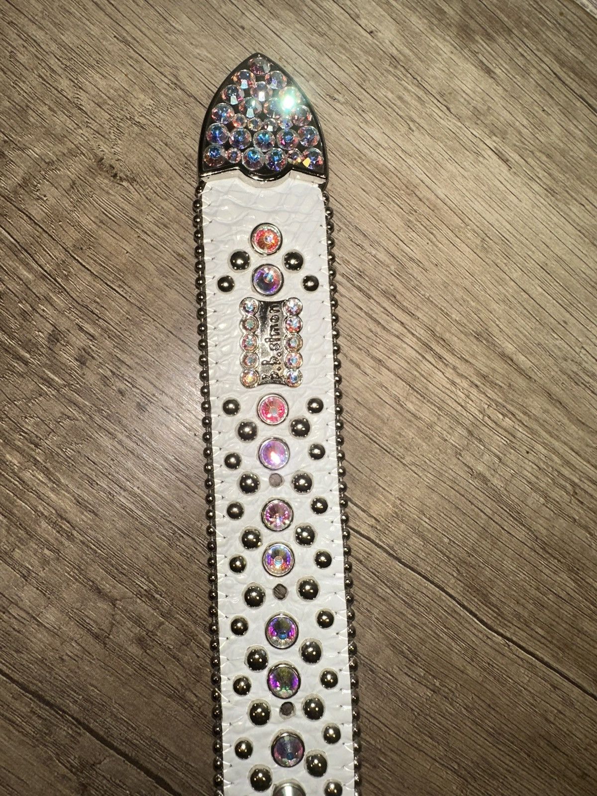 B.B. Simon B.B. Simon 'White Magic' Full Iridescent Crystal Belt Size 40 - 7 Thumbnail