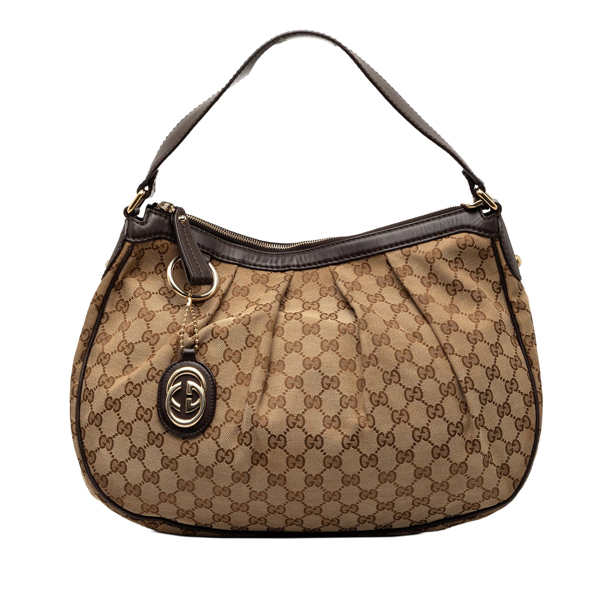 Gucci Gg Canvas Sukey Shoulder Bag in Beige, Women's