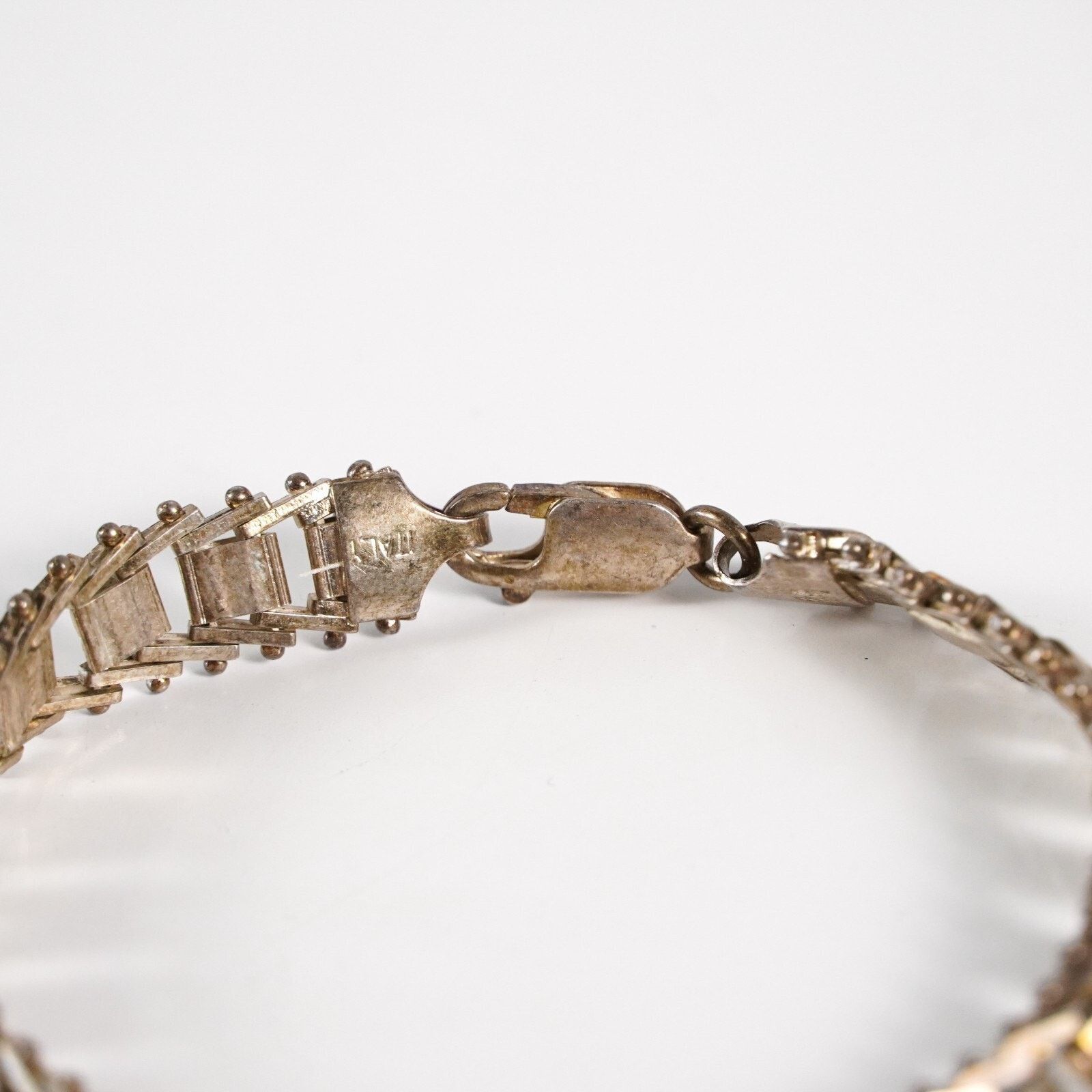Other Vintage 925 Sterling Silver Chain Link Bracelet Clasp Italy Size ONE SIZE - 3 Thumbnail