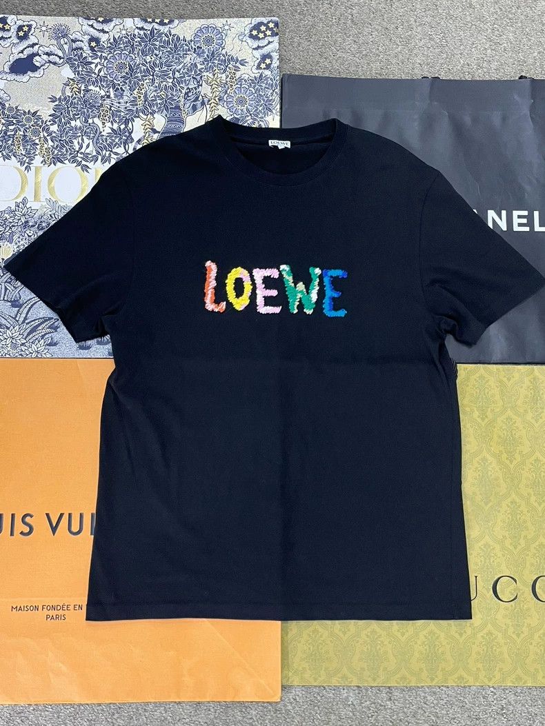 Loewe LOEWE Black multicolored lettering short sleeve T-shirt Size XS / US 0-2 / IT 36-38 - 1 Thumbnail