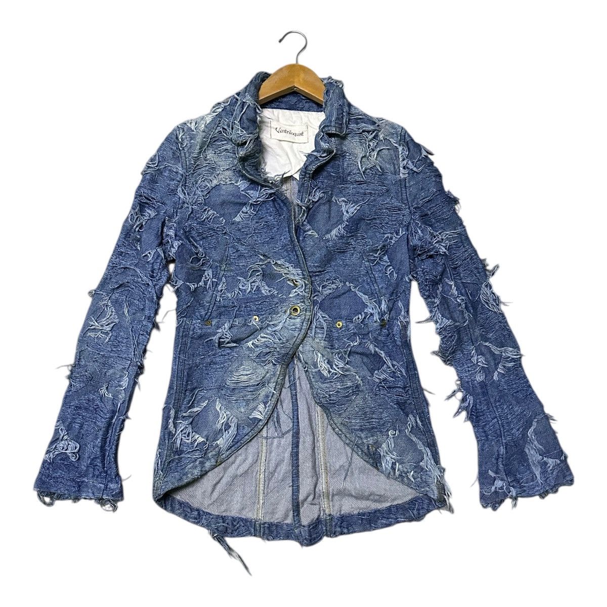 Japanese Brand Ventriloquist patchwork distressed denim jacket Size S / US 4 / IT 40 - 2 Thumbnail