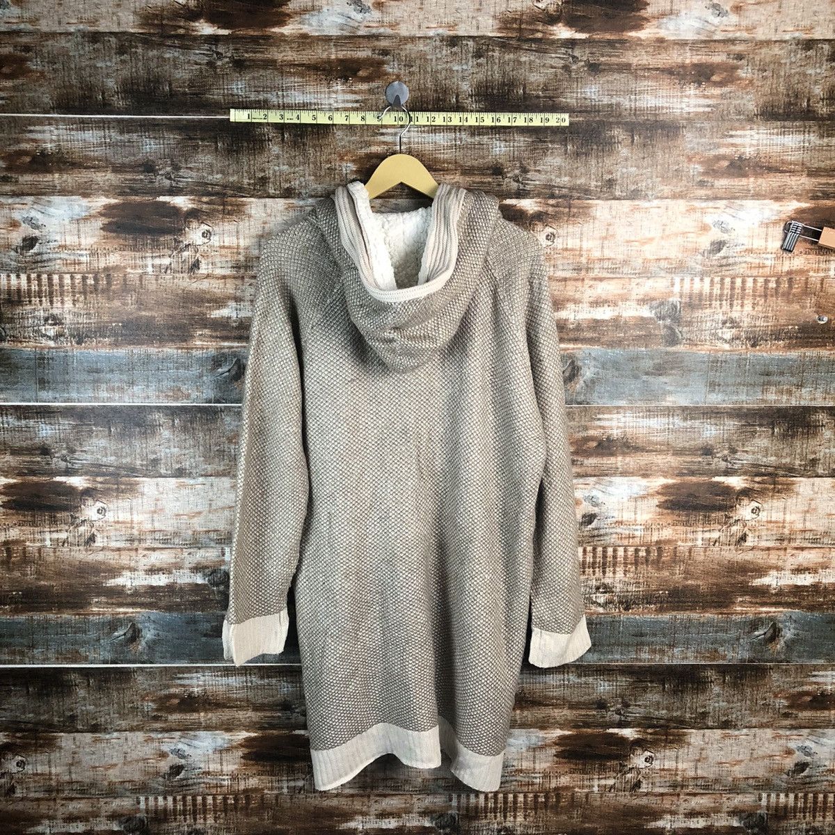 Homespun Knitwear × Japanese Brand Putietal Brown Cardigan Hoodie Knitwear #A1851 Size L / US 10 / IT 46 - 13 Thumbnail