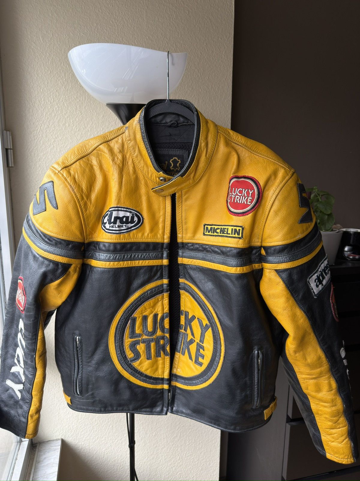 Leather Real leather jacket racing arrow lucky strike arai michelin Size US L / EU 52-54 / 3 - 6 Thumbnail