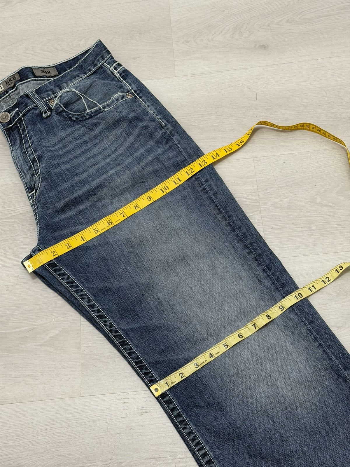 BKE Y2K BKE Tyler Jeans Size 34R Relaxed Washed Distressed Denim Size US 34 / EU 50 - 13 Thumbnail