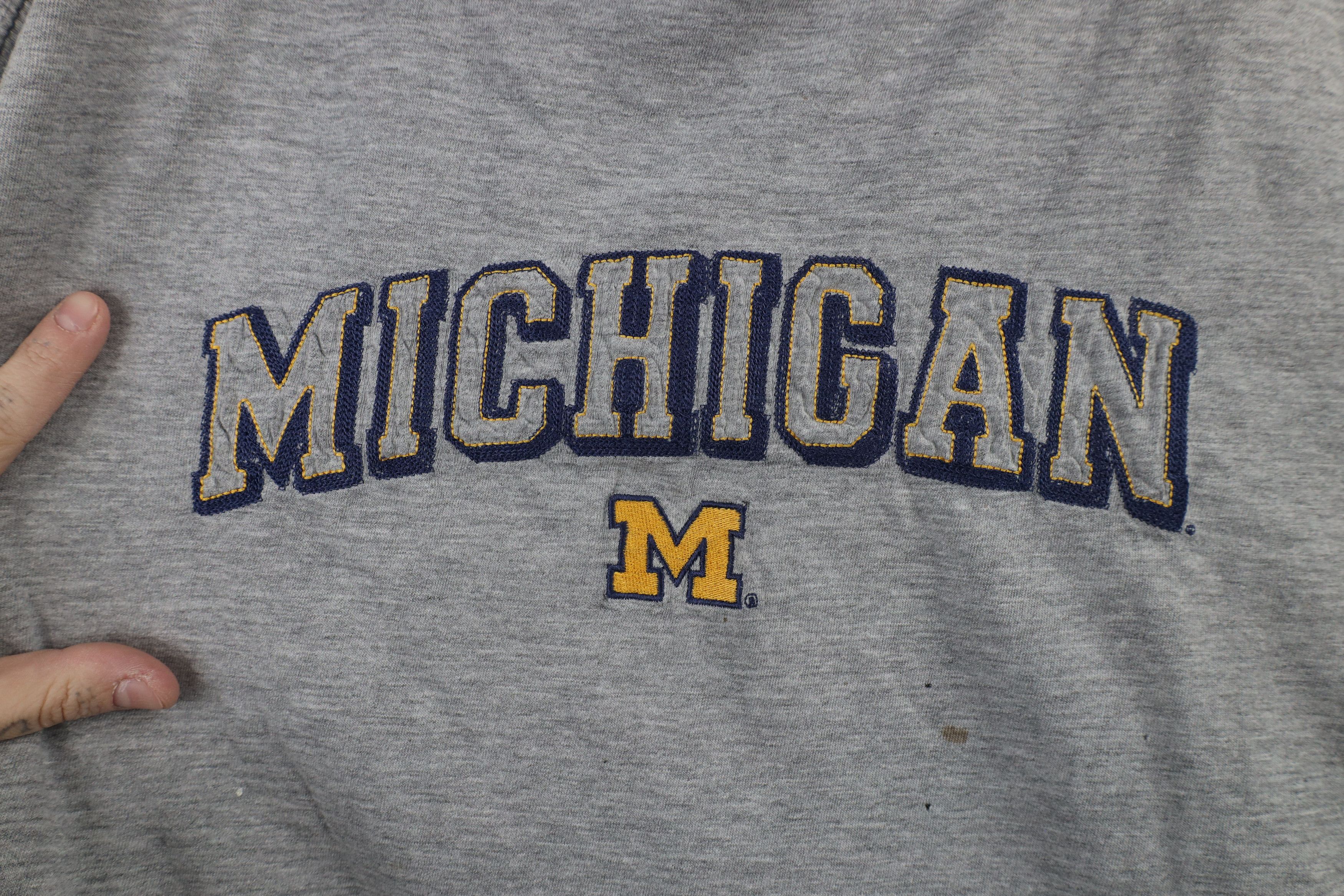 Vintage Vintage 90s University of Michigan Ringer T-Shirt Gray Size US XXL / EU 58 / 5 - 4 Thumbnail