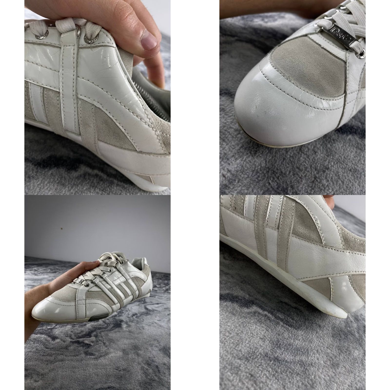 Dolce & Gabbana VINTAGE Dolce&Gabbana Sneaker Men White 41.5 Leather Casual Lace Up Round Toe Comfort Size US 9 / EU 42 - 8 Thumbnail