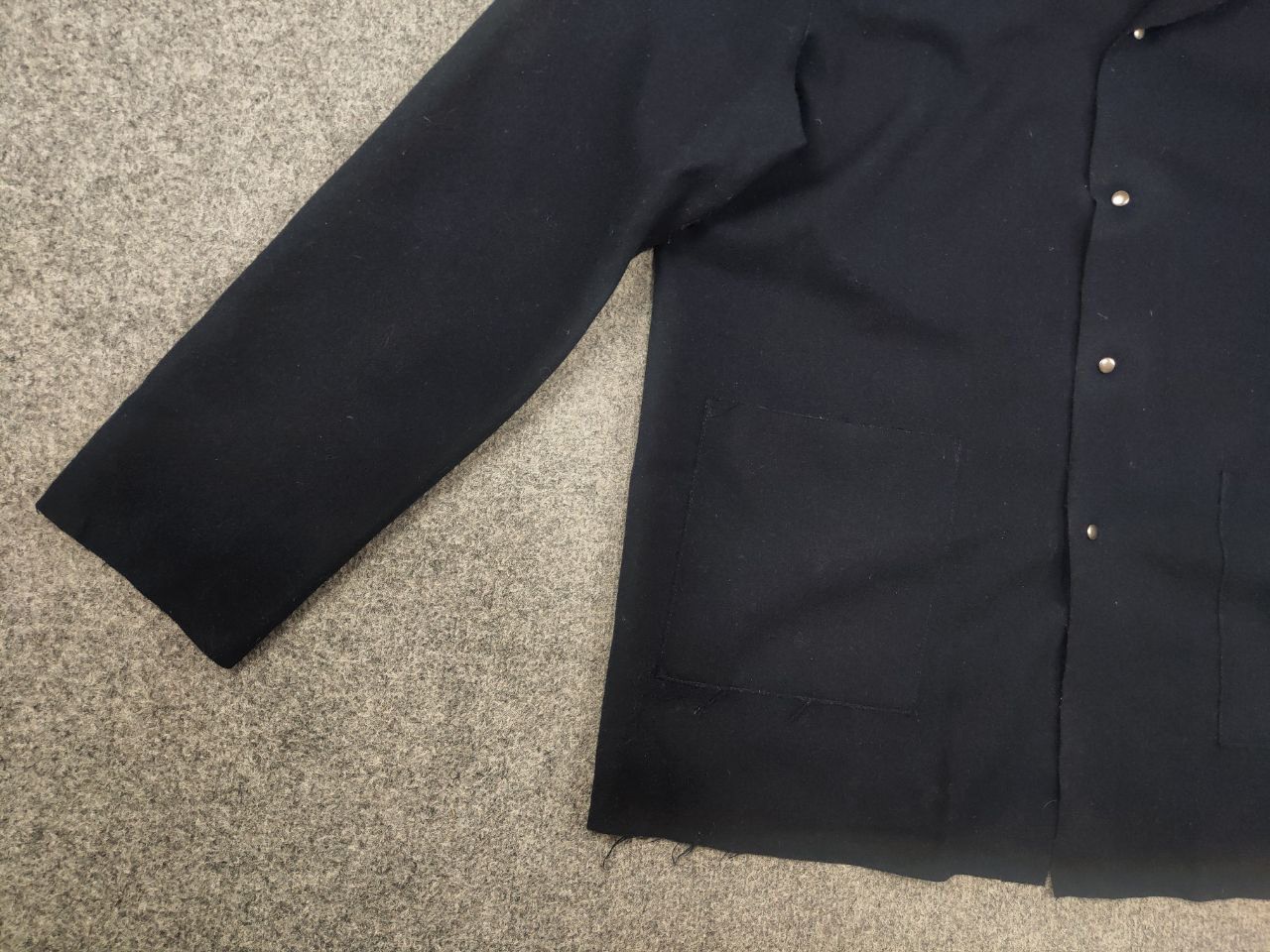 YMC YMC You Must Create Design Navy Thin wool overshot jacket Size US XL / EU 56 / 4 - 9 Thumbnail