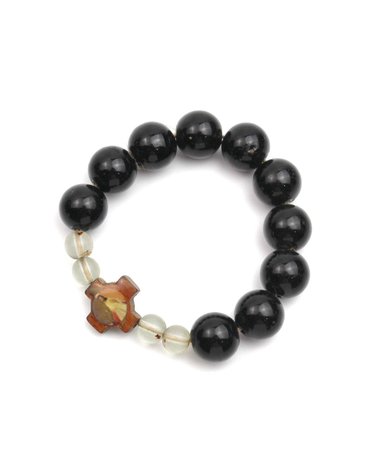 If Six Was Nine 2000S JAPANESE MADE ICON CROSS DARK BEAD BRACELET Size ONE SIZE - 1 Thumbnail