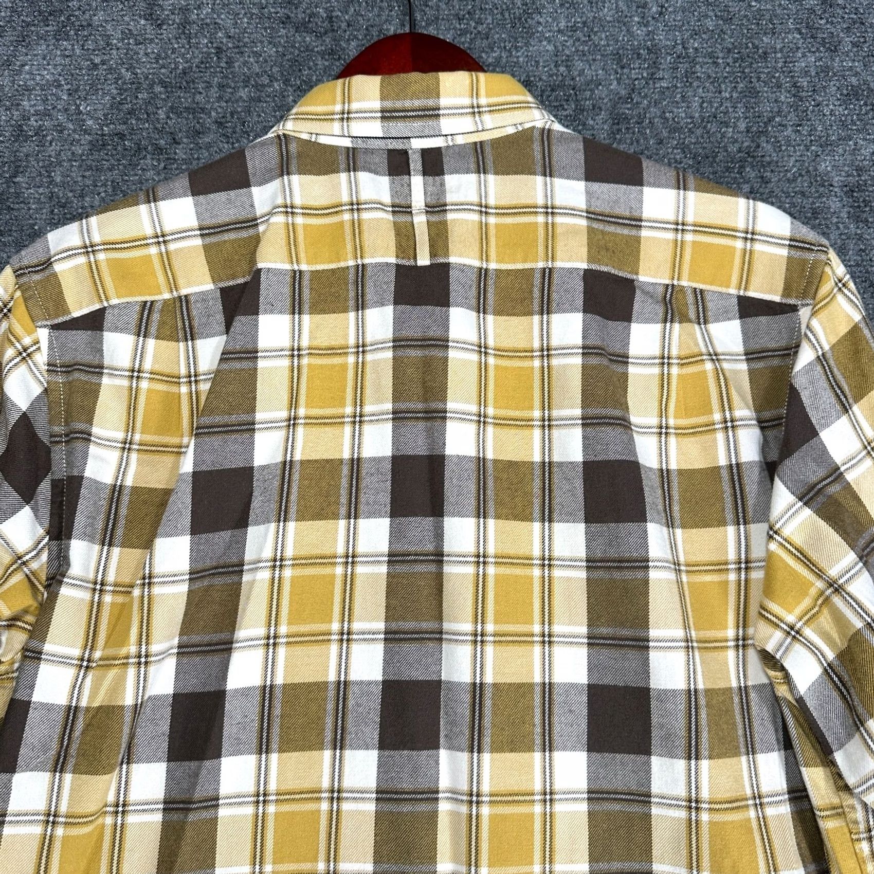 Banana Republic Banana Republic Shirt Mens Medium Button-Up Plaid Yellow Cotton Flannel Pockets Size US M / EU 48-50 / 2 - 8 Thumbnail