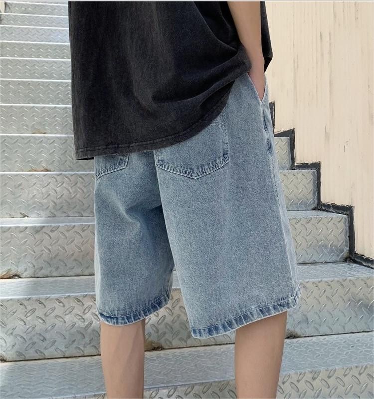 Japanese Brand × Jean Straight and versatile casual wide leg denim shorts Size US 30 / EU 46 - 2 Thumbnail